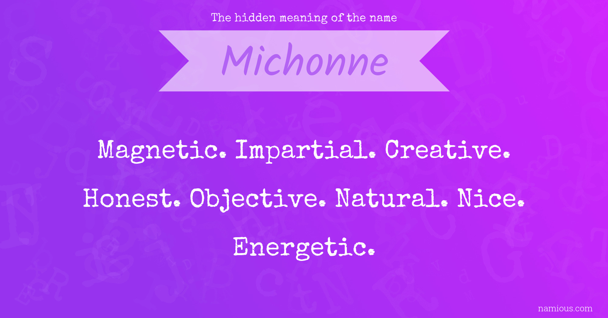 The hidden meaning of the name Michonne