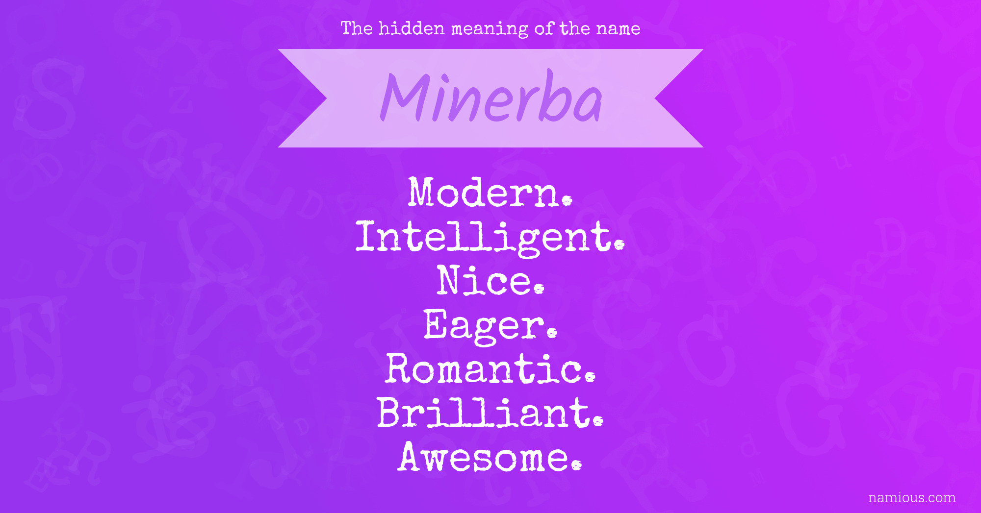 The hidden meaning of the name Minerba