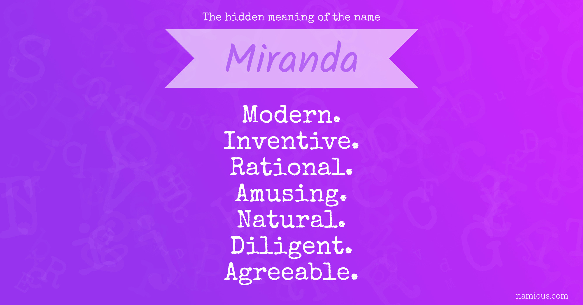 The hidden meaning of the name Miranda