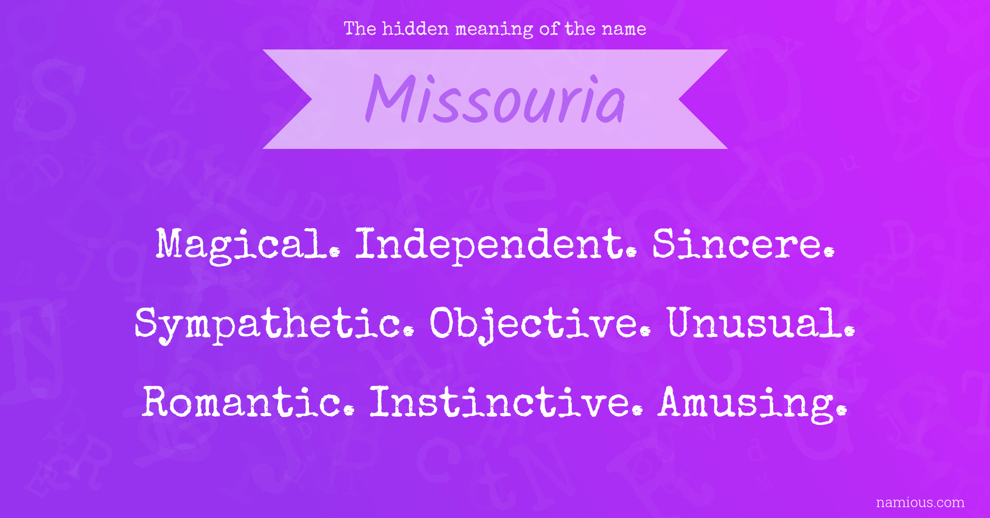 The hidden meaning of the name Missouria