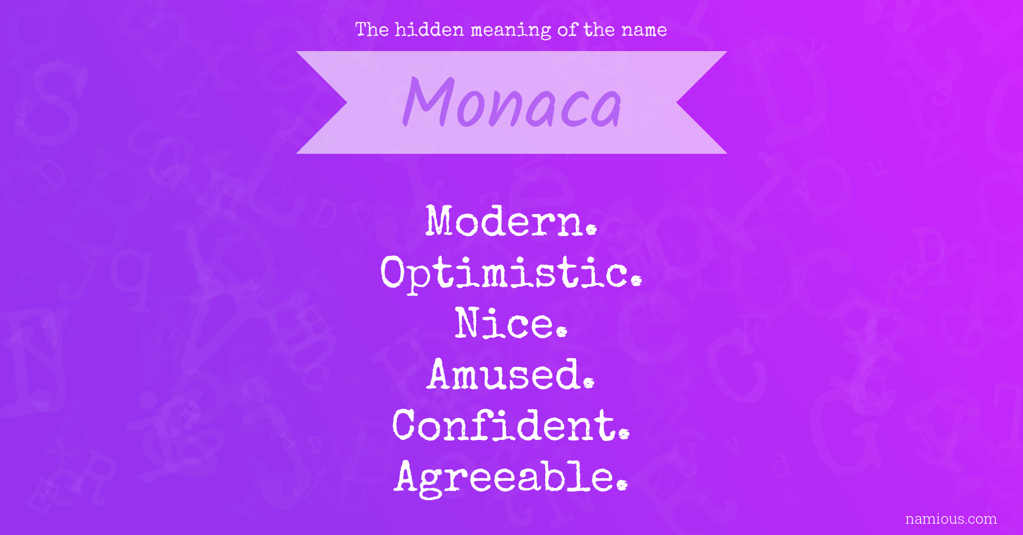 The hidden meaning of the name Monaca