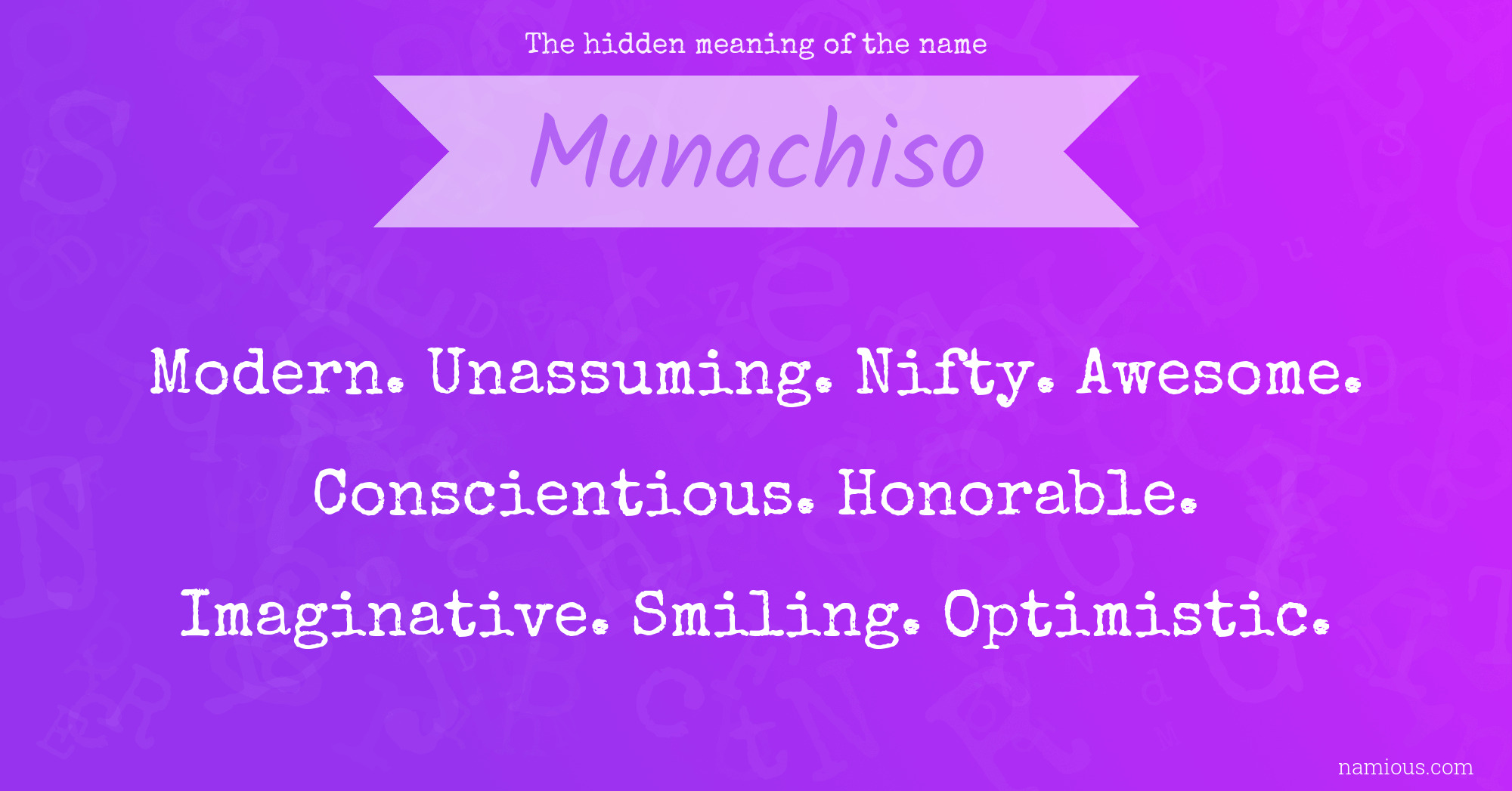 The hidden meaning of the name Munachiso