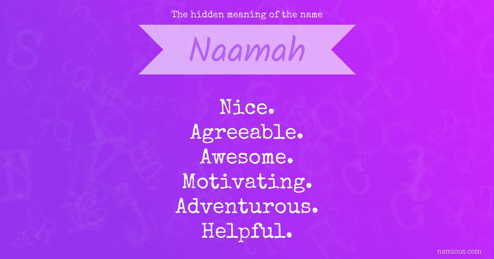 The hidden meaning of the name Naamah