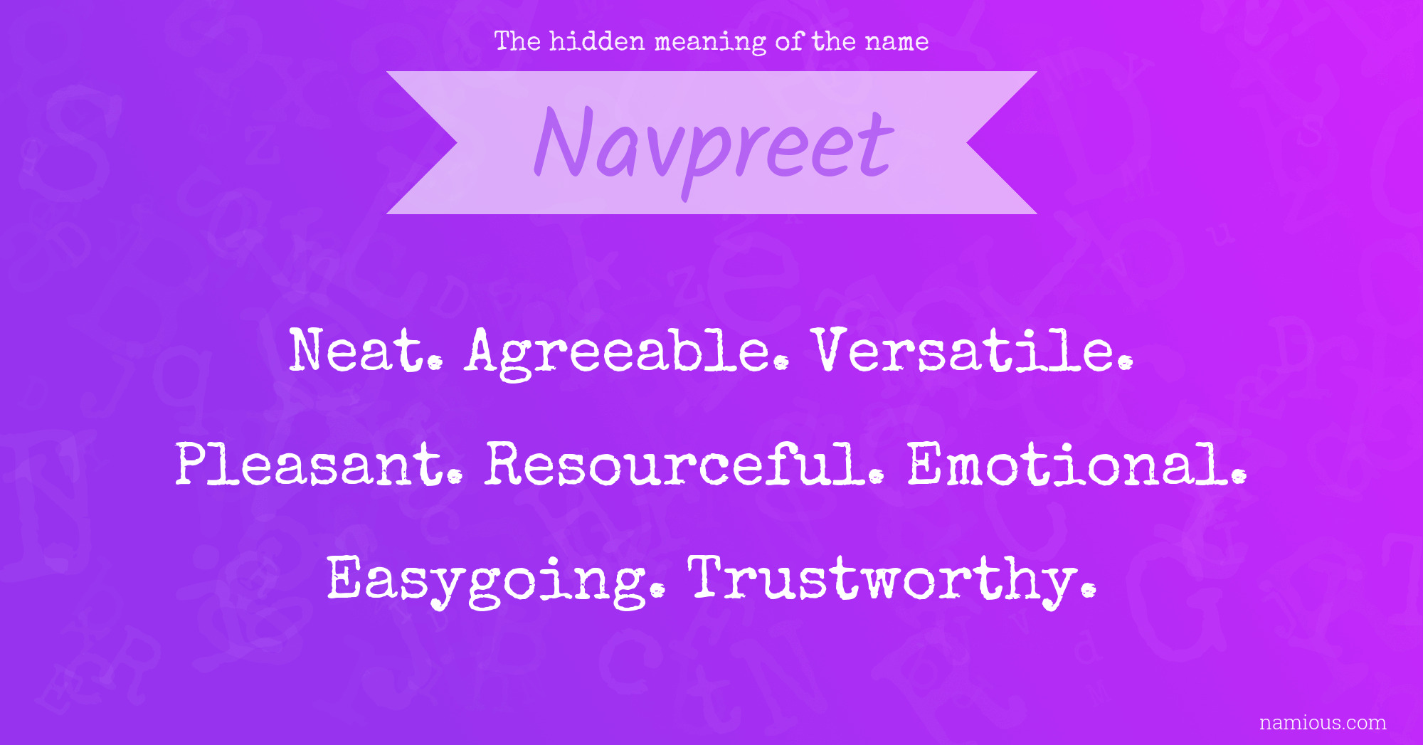 The hidden meaning of the name Navpreet