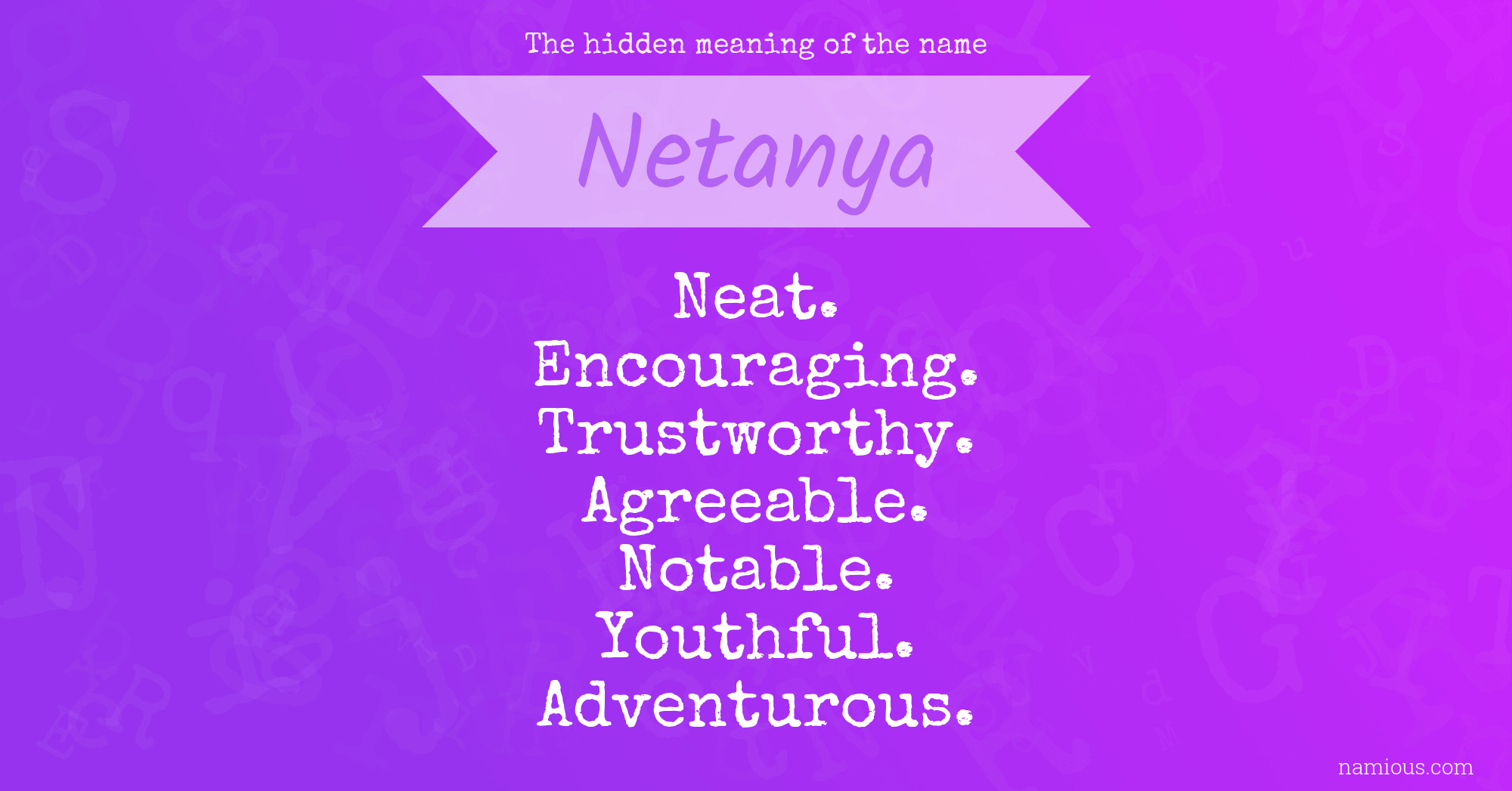 The hidden meaning of the name Netanya