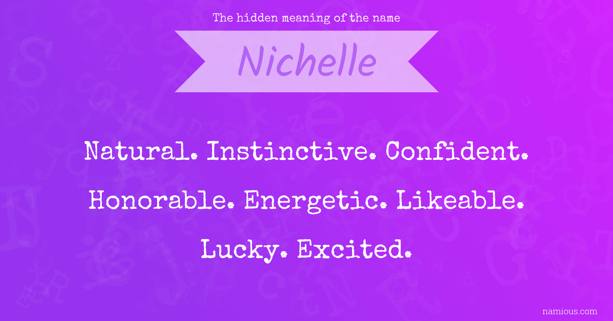 The hidden meaning of the name Nichelle