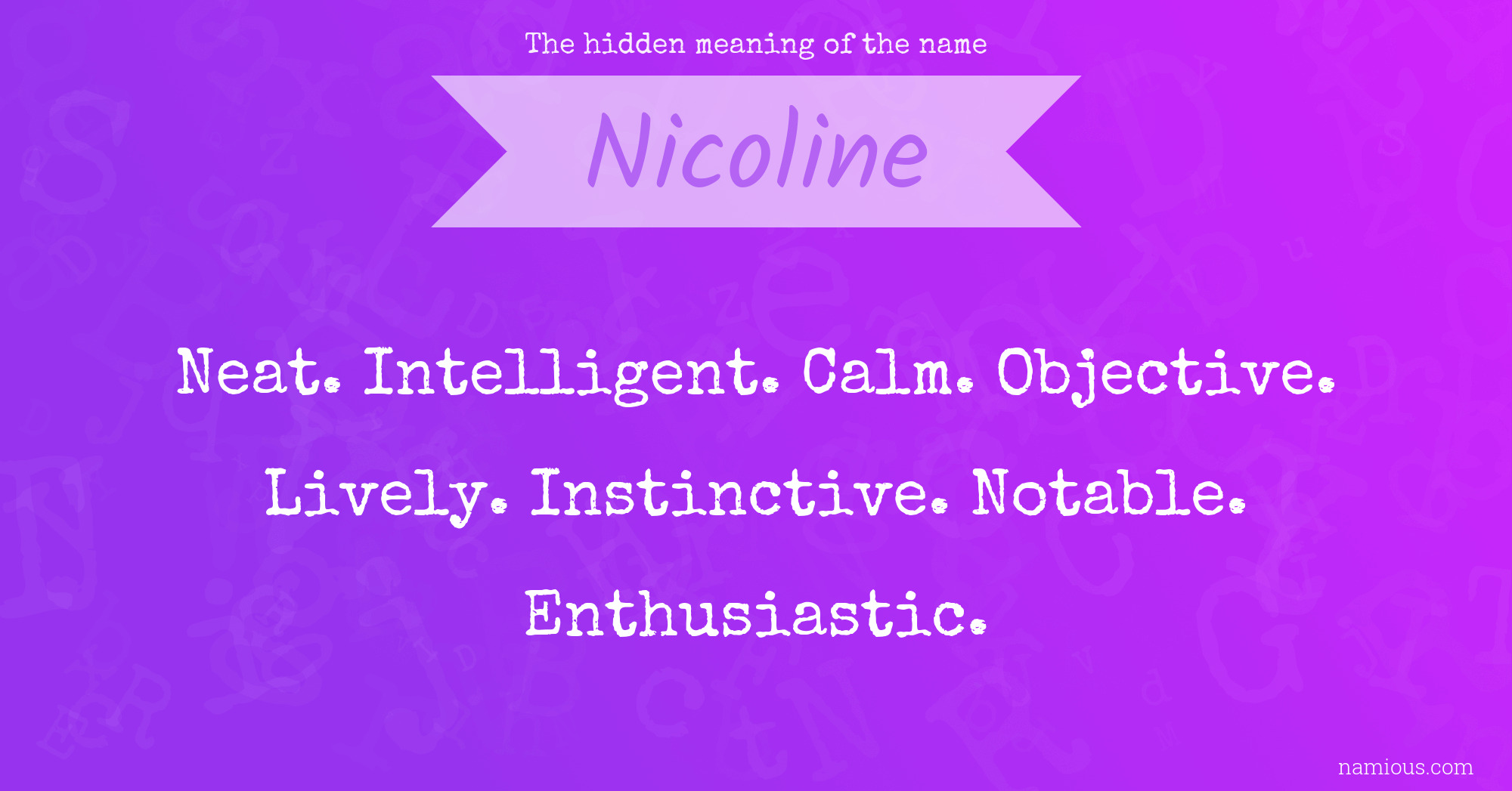 The hidden meaning of the name Nicoline