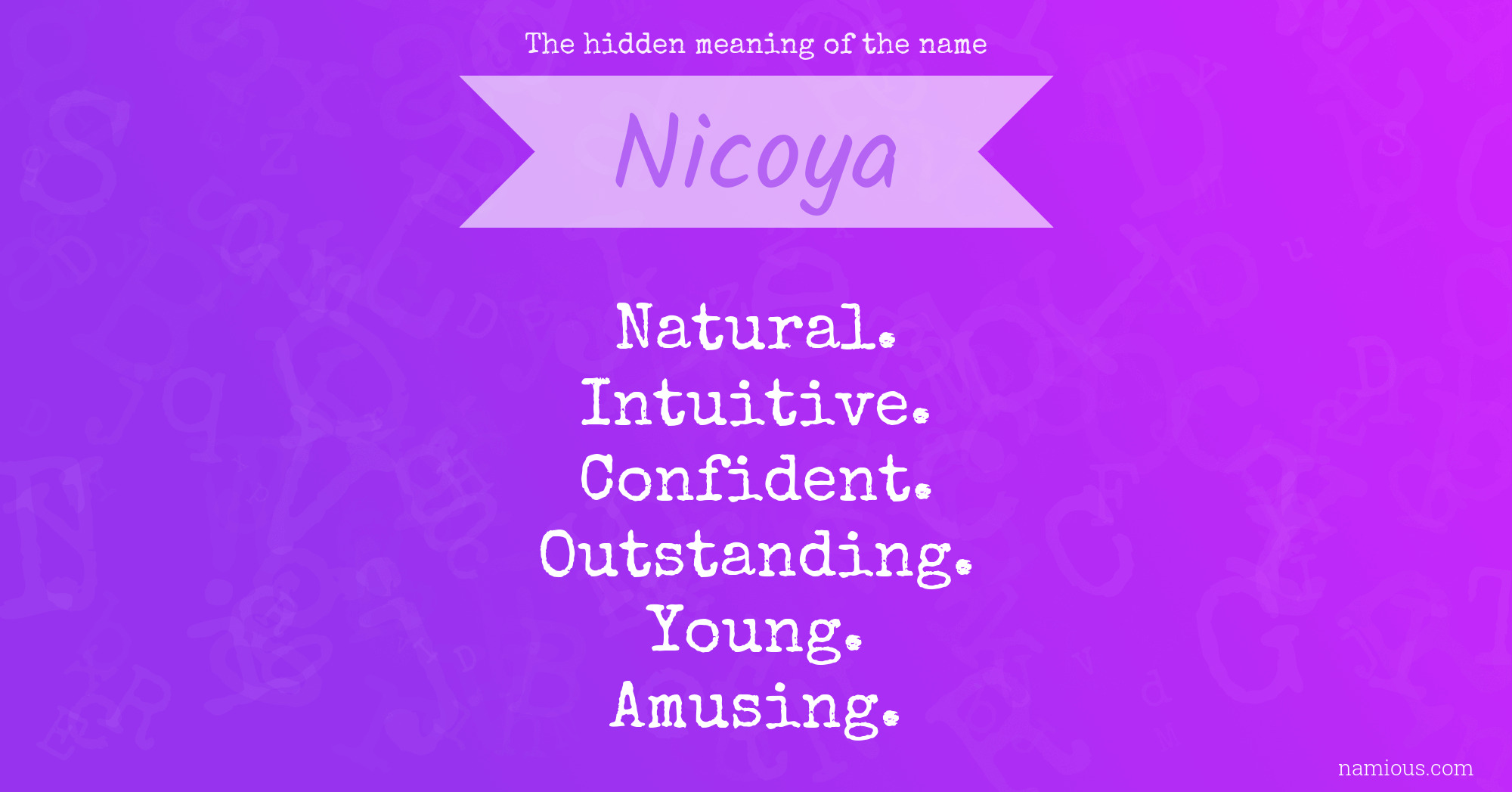 The hidden meaning of the name Nicoya