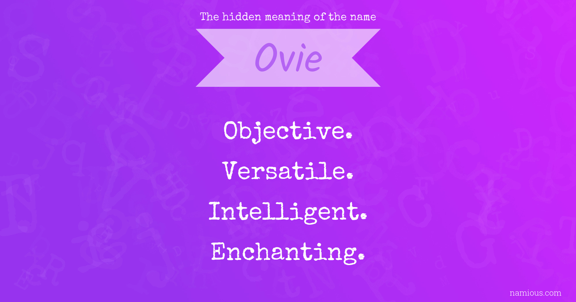 The hidden meaning of the name Ovie