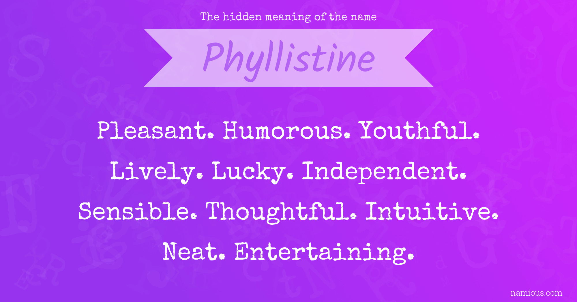 The hidden meaning of the name Phyllistine