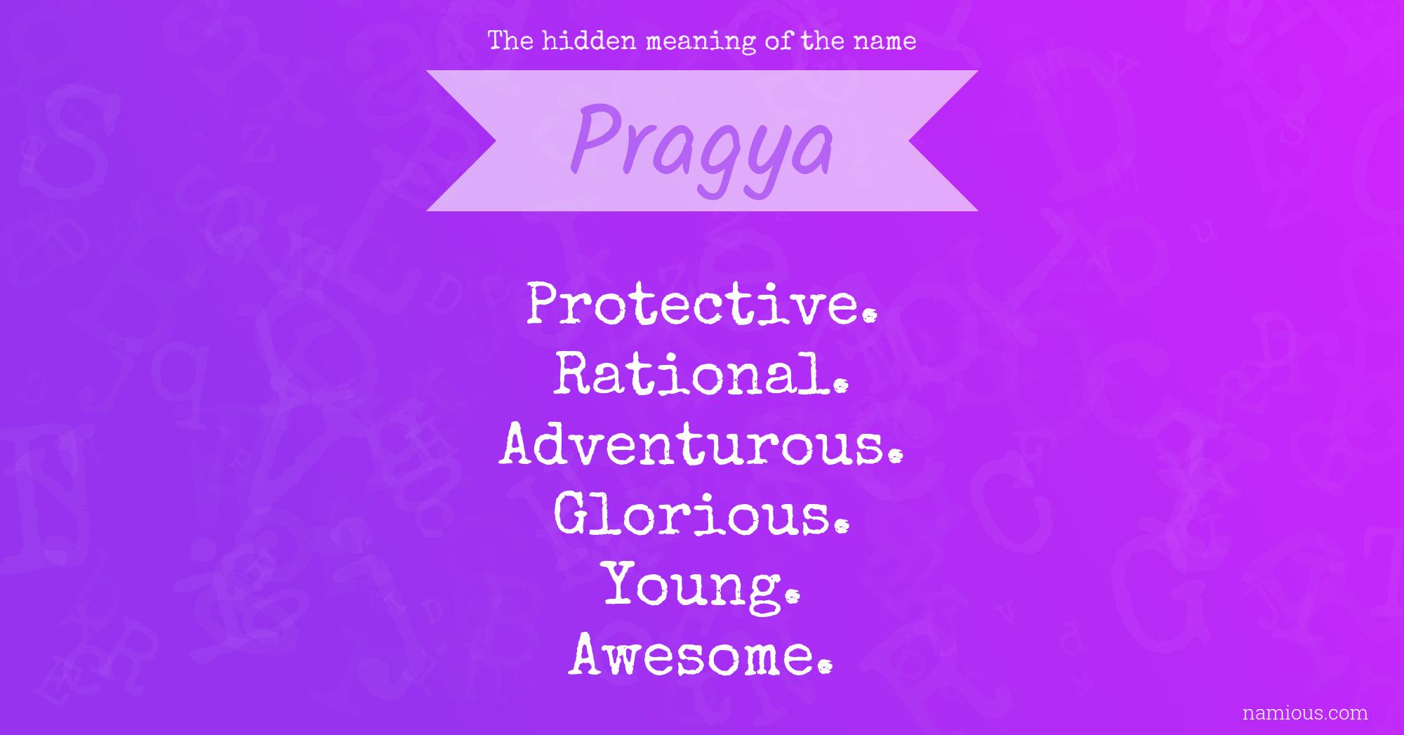 The hidden meaning of the name Pragya