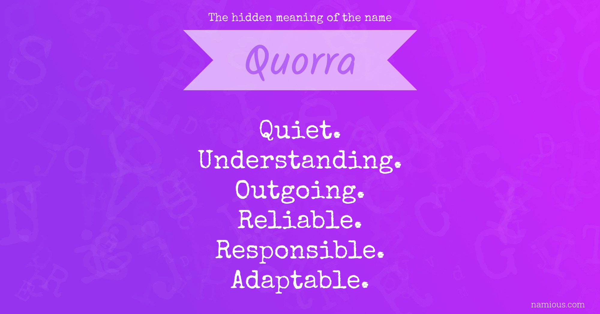 The hidden meaning of the name Quorra