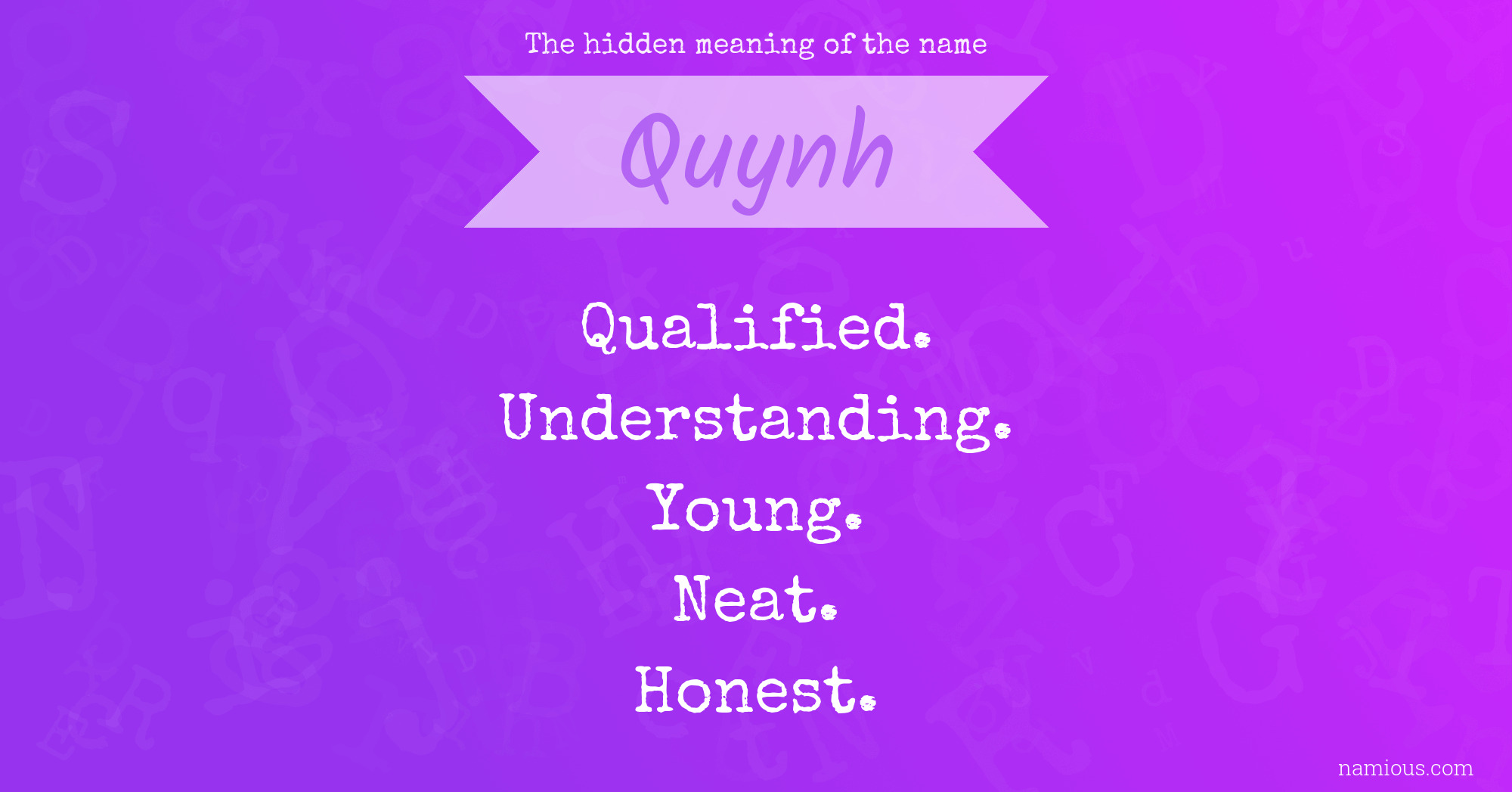 The hidden meaning of the name Quynh