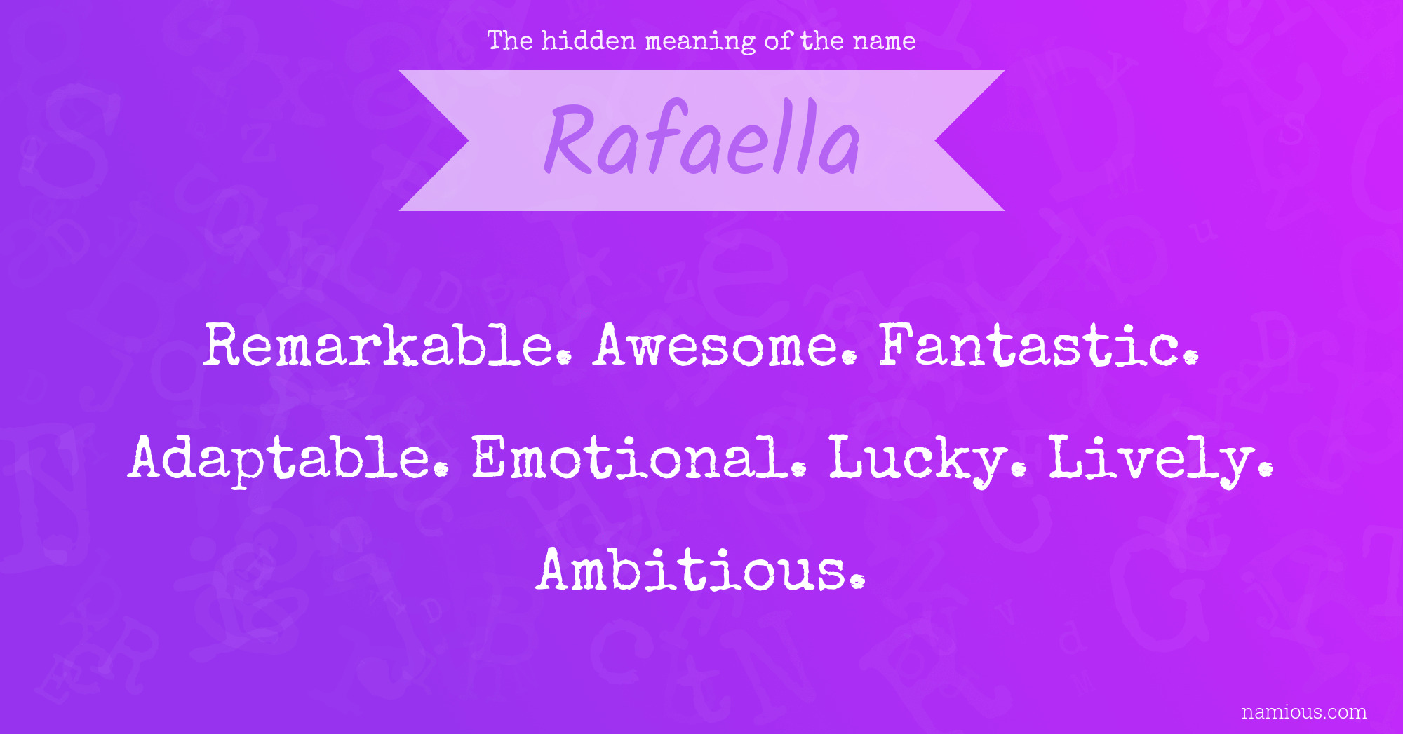 Rafaella name deals meaning