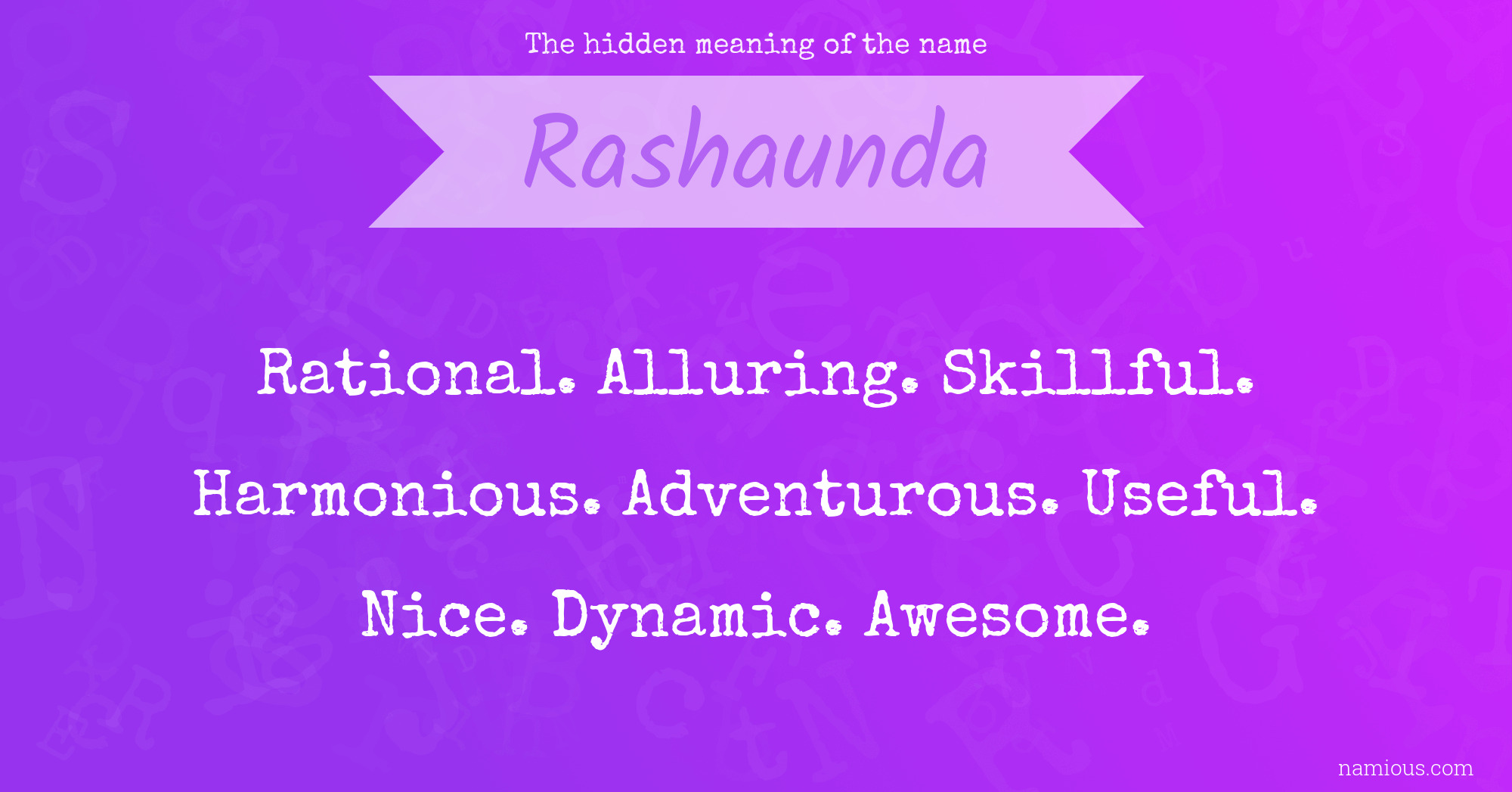 The hidden meaning of the name Rashaunda