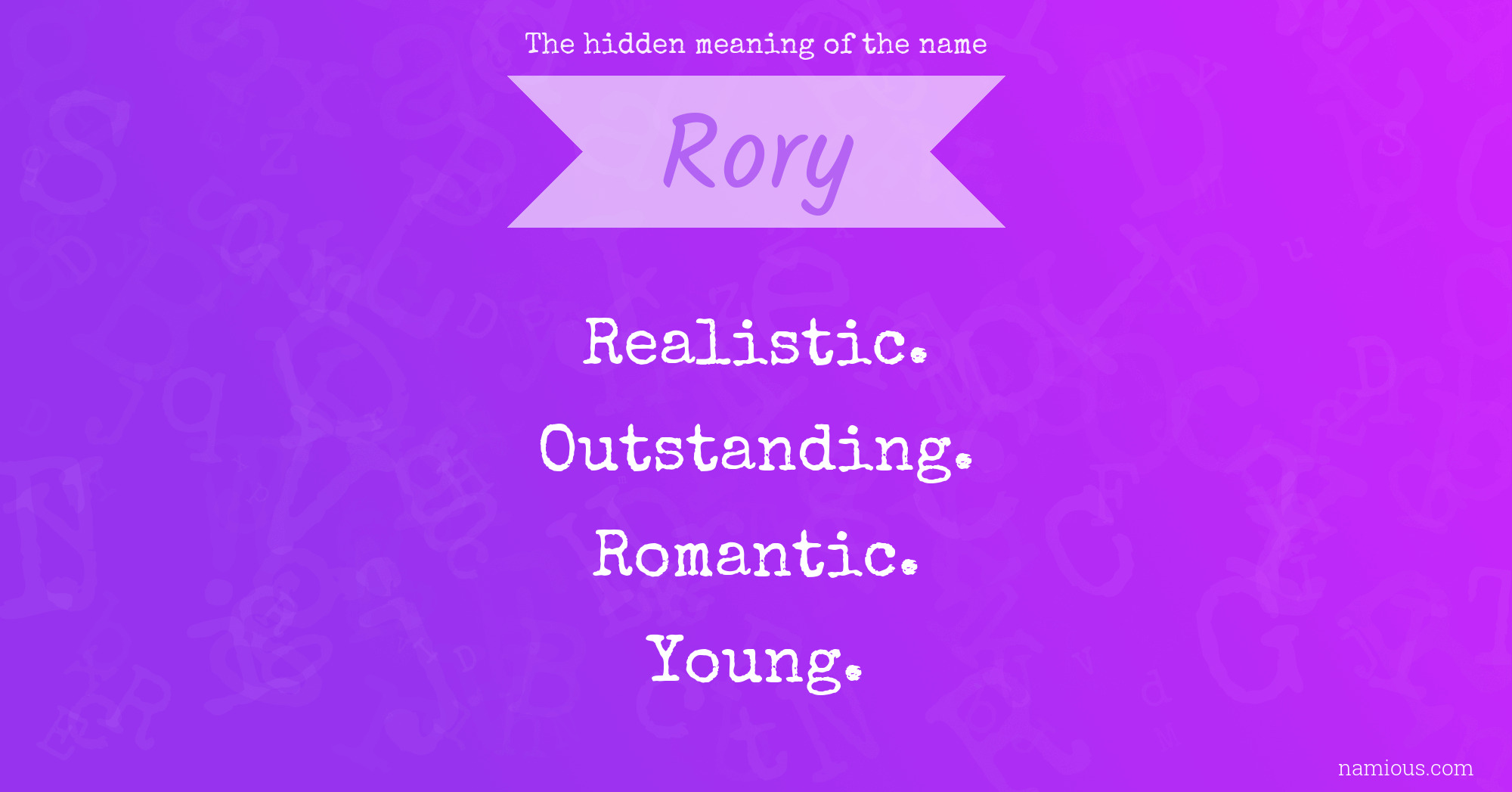 The hidden meaning of the name Rory