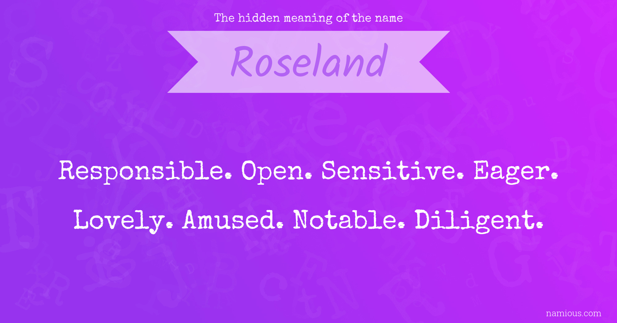 The hidden meaning of the name Roseland