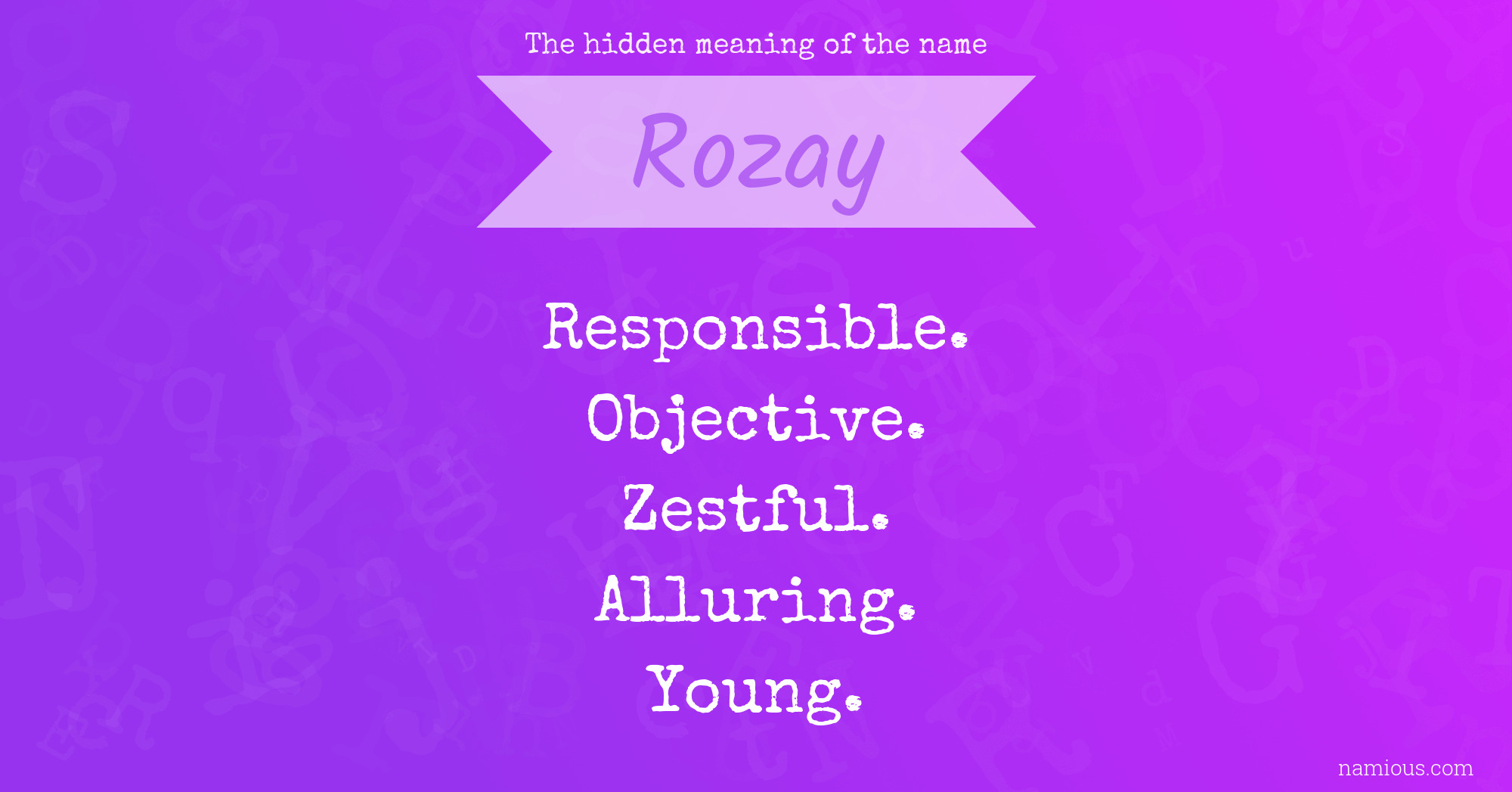 The hidden meaning of the name Rozay