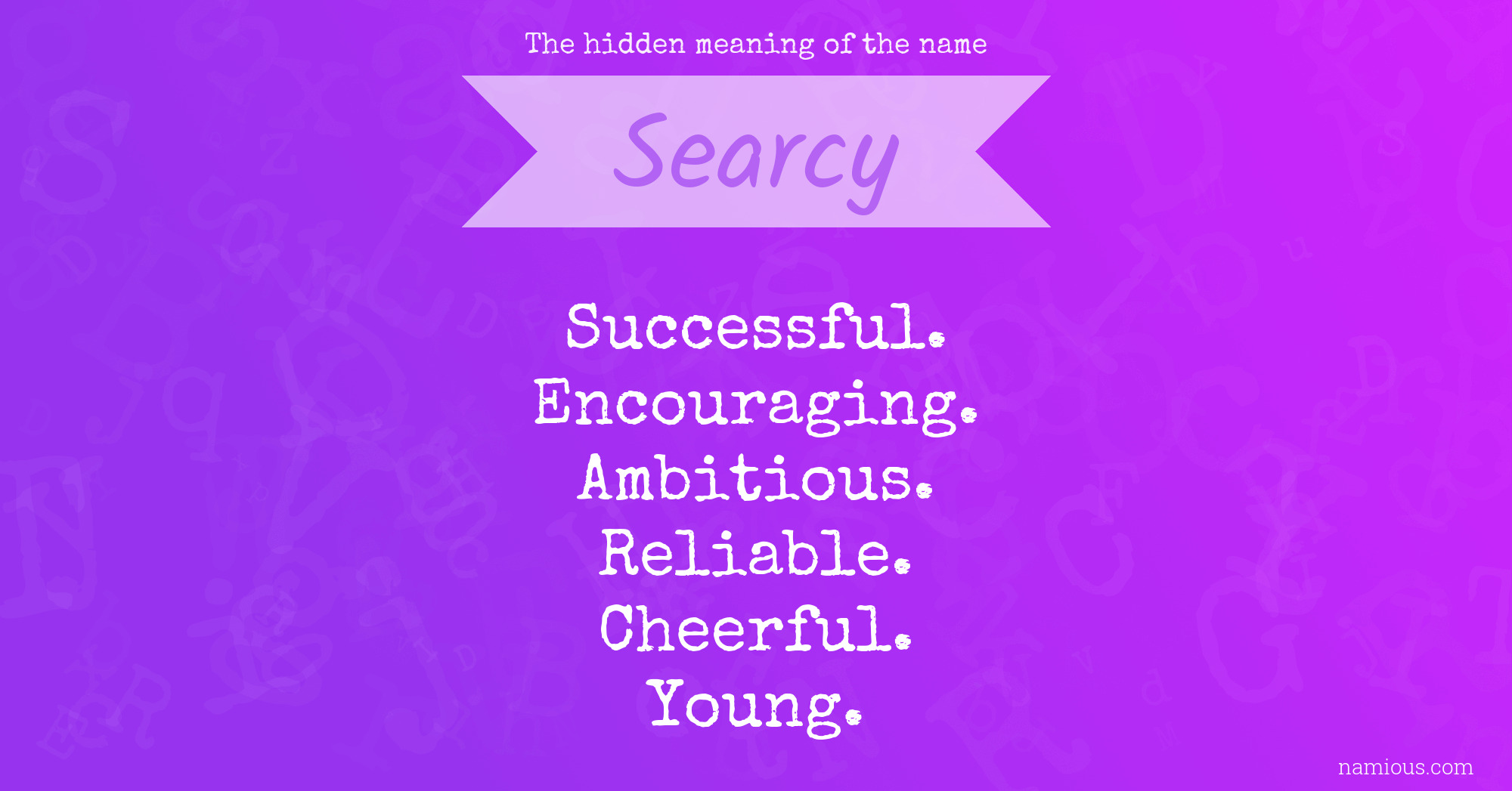 The hidden meaning of the name Searcy