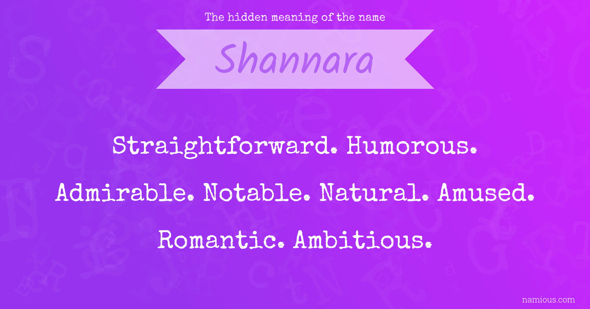 The hidden meaning of the name Shannara