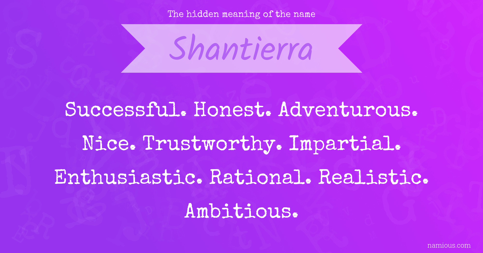 The hidden meaning of the name Shantierra