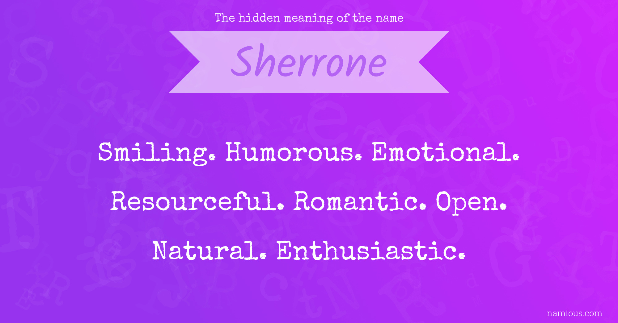 The hidden meaning of the name Sherrone