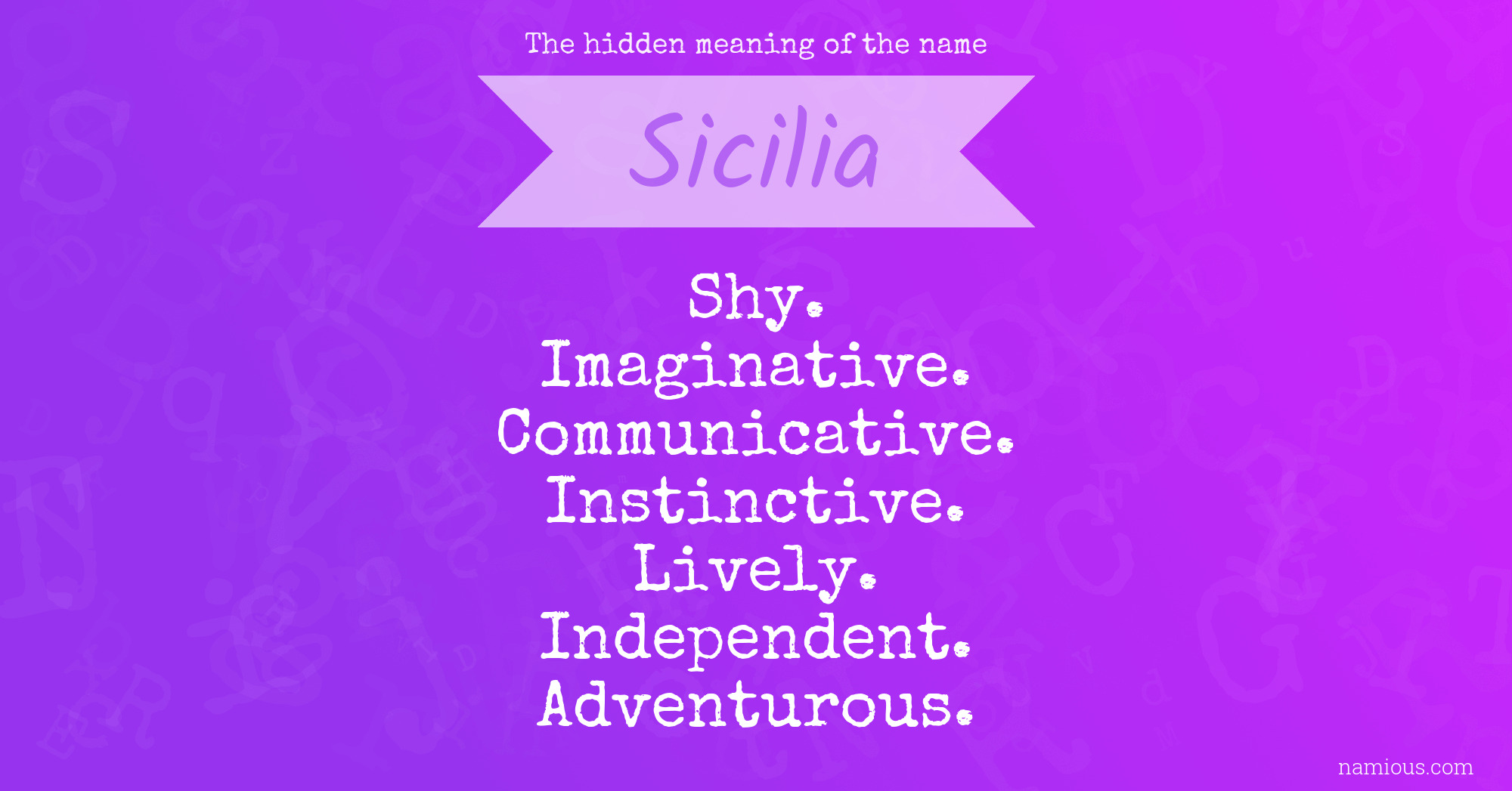 The hidden meaning of the name Sicilia