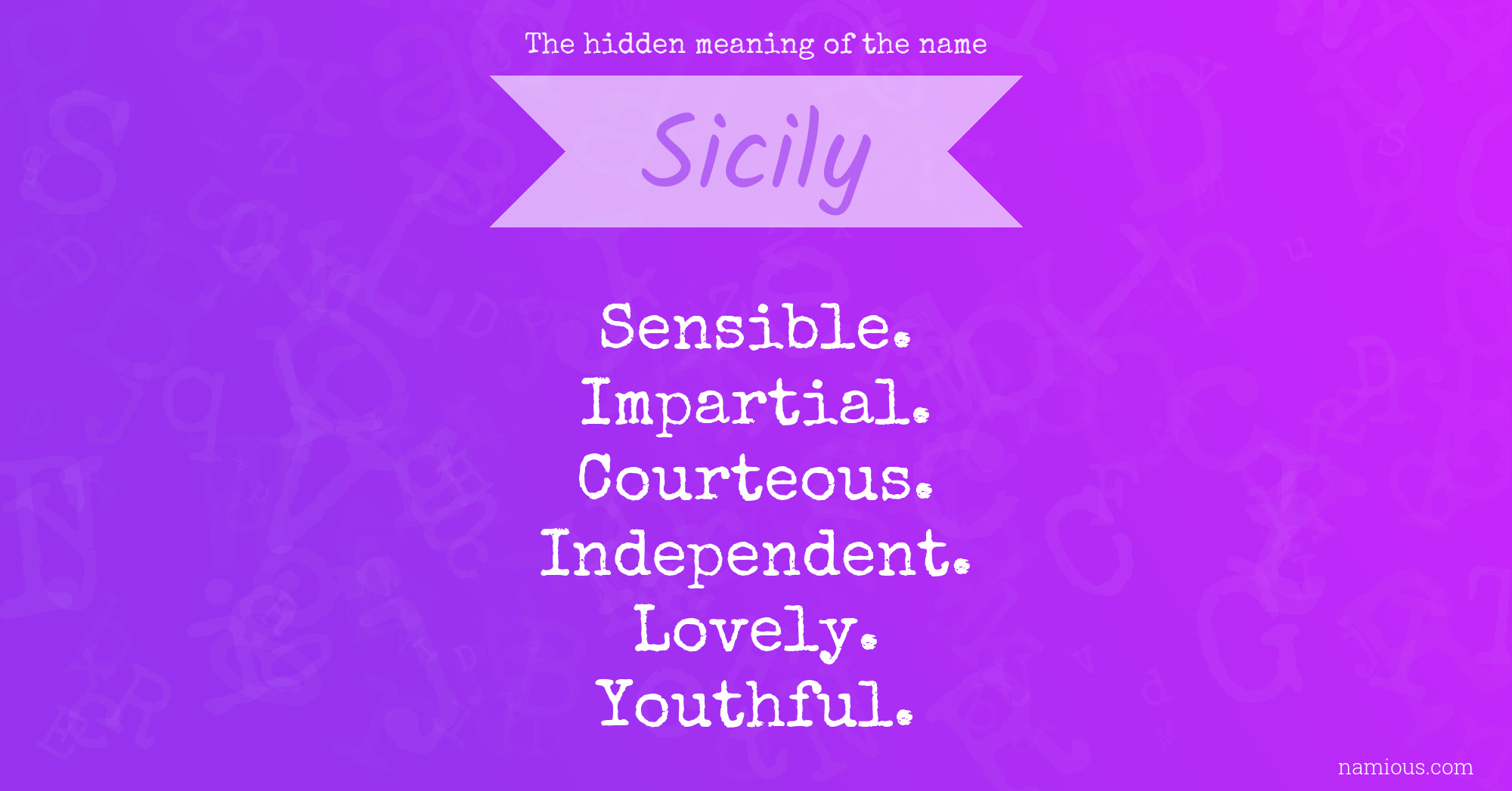 The hidden meaning of the name Sicily