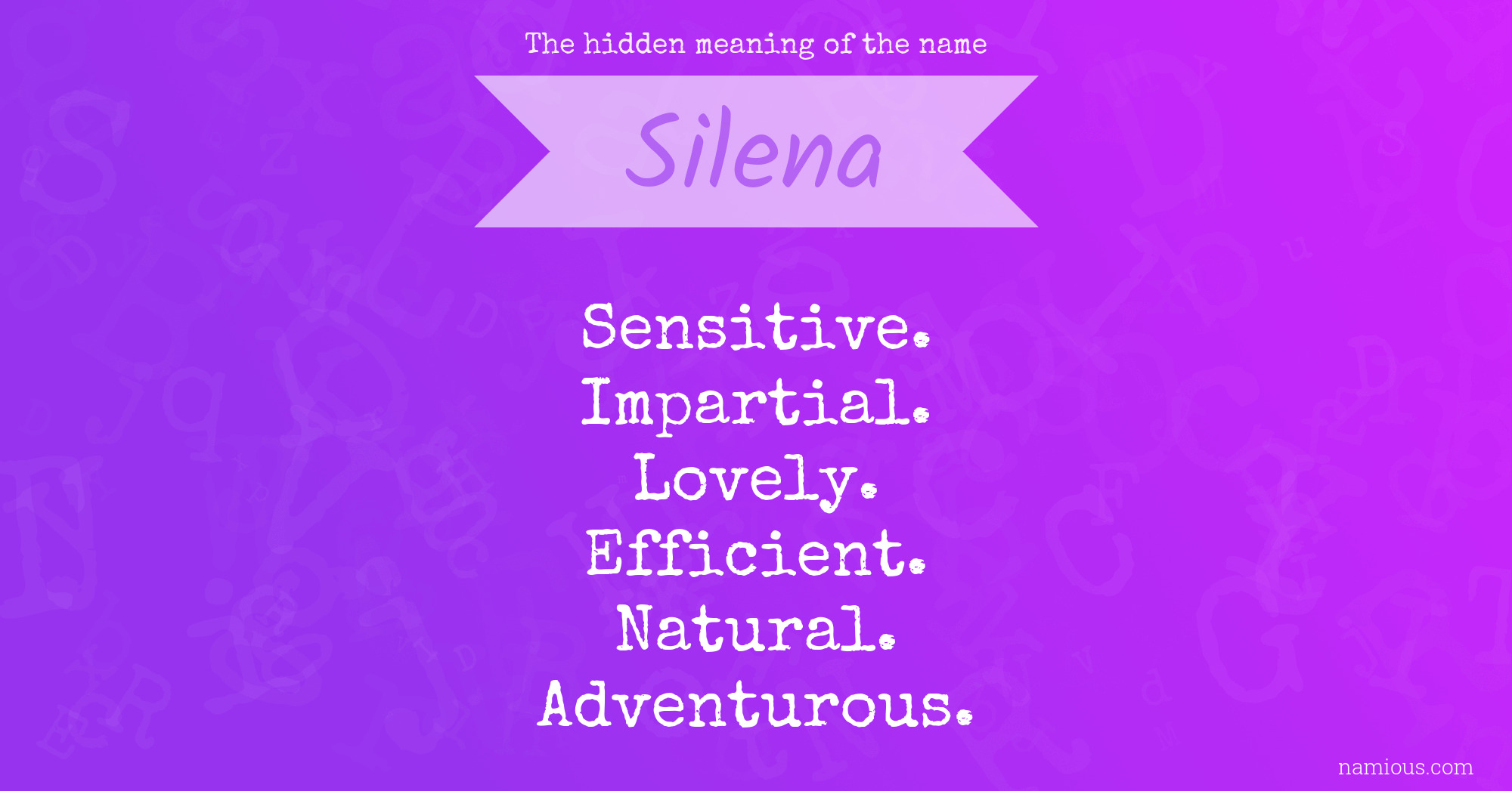 The hidden meaning of the name Silena