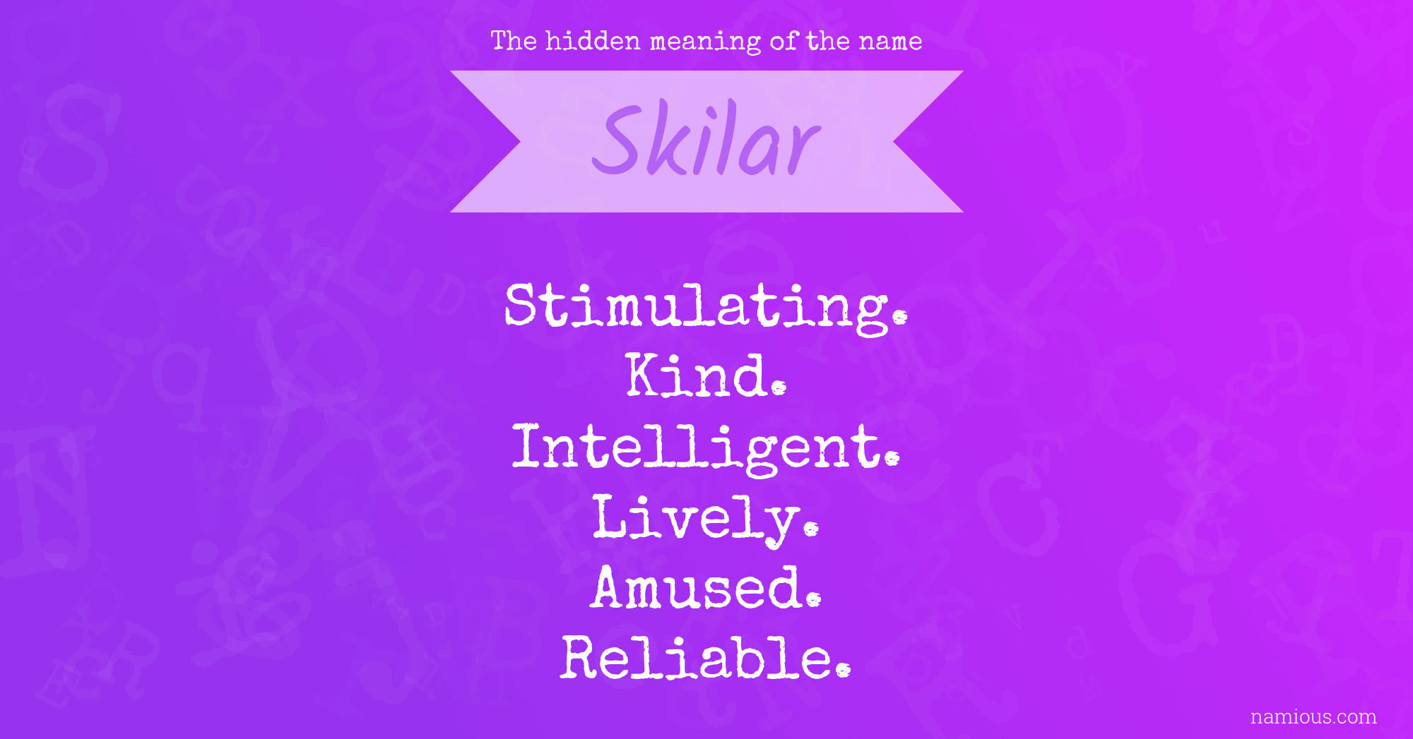 The hidden meaning of the name Skilar