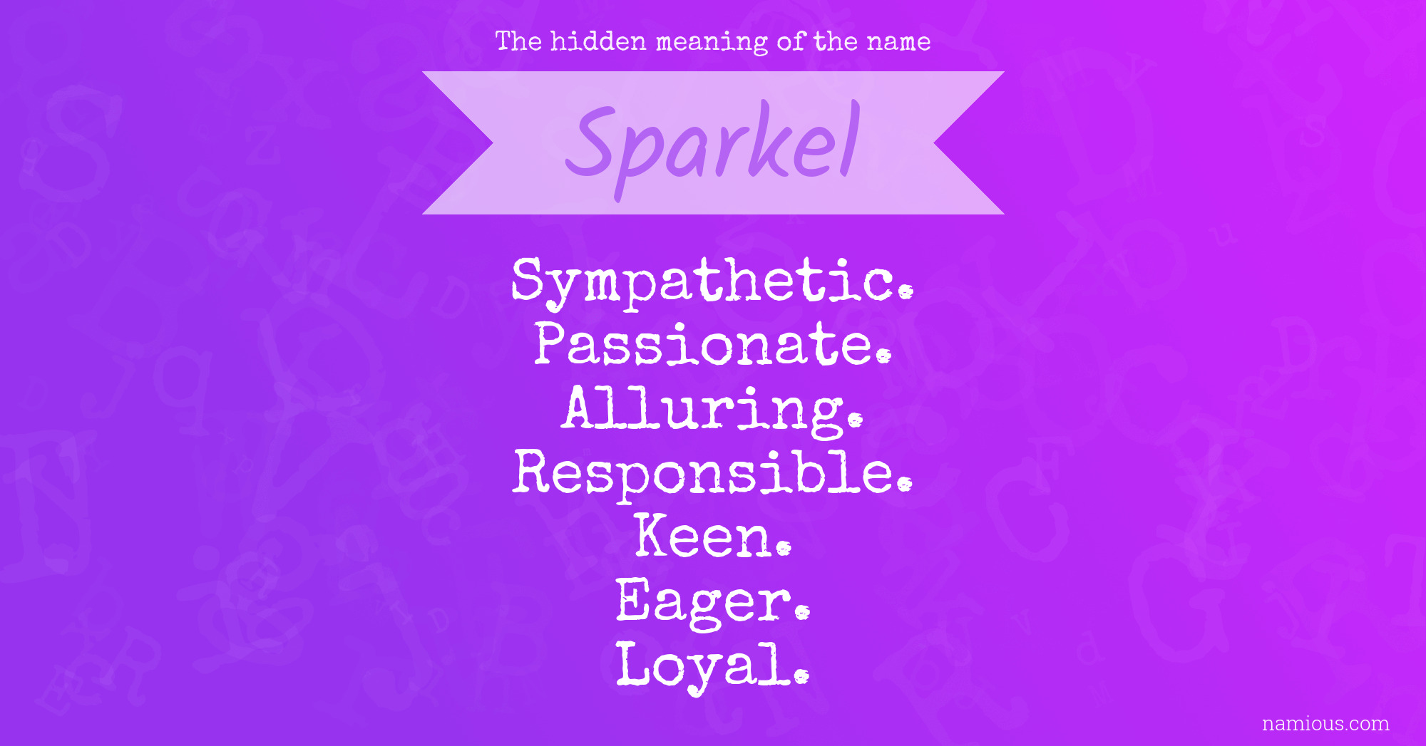 The hidden meaning of the name Sparkel