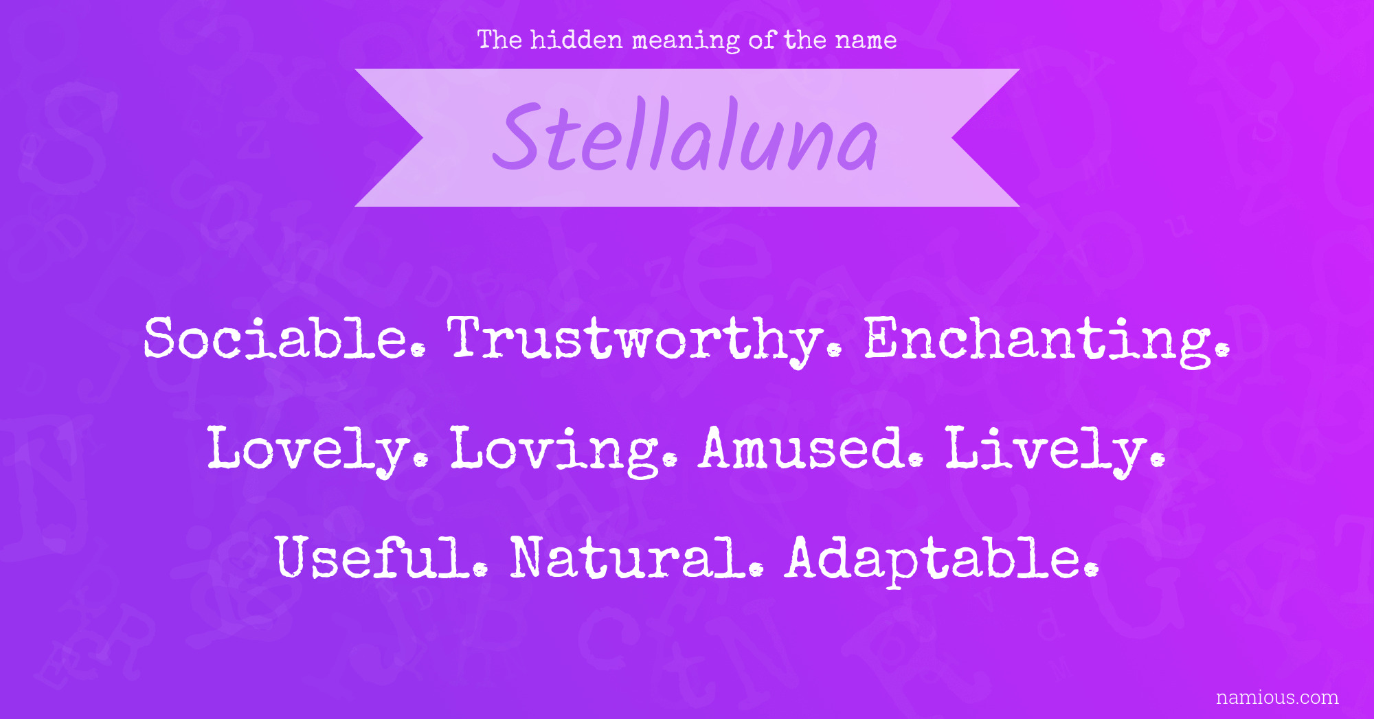 The hidden meaning of the name Stellaluna