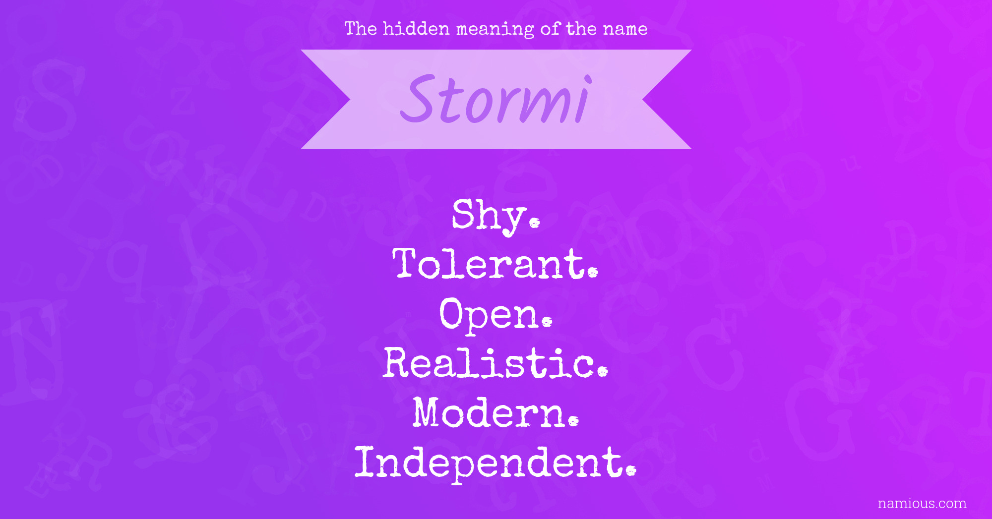 The hidden meaning of the name Stormi