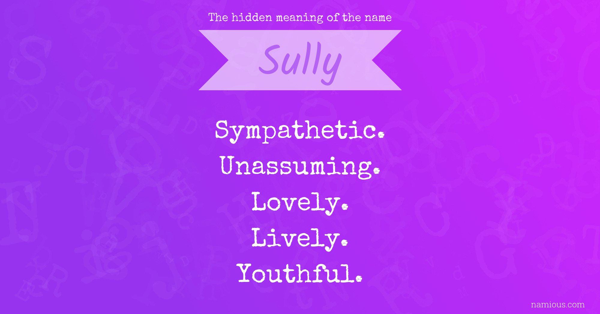 The hidden meaning of the name Sully