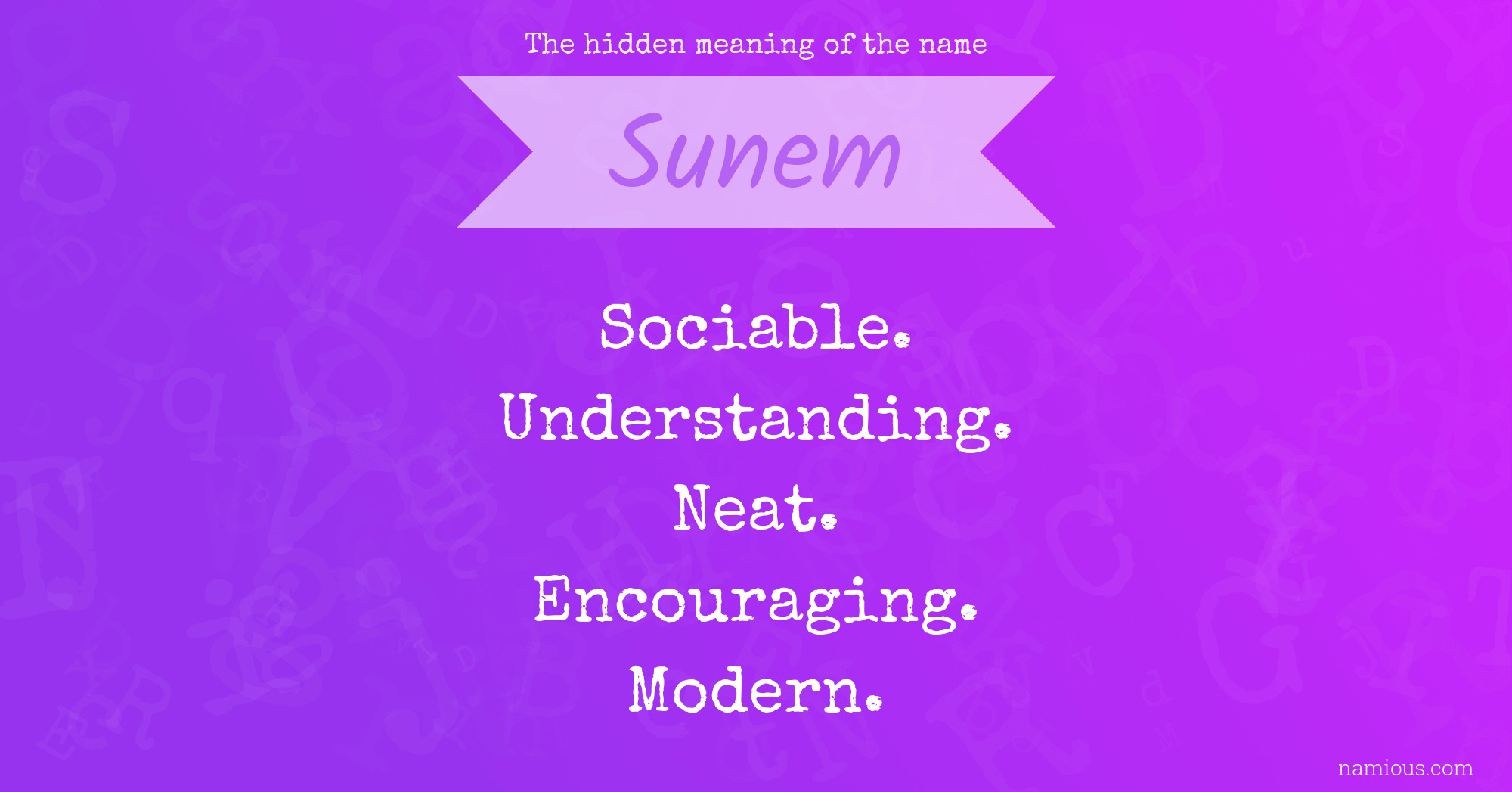 The hidden meaning of the name Sunem