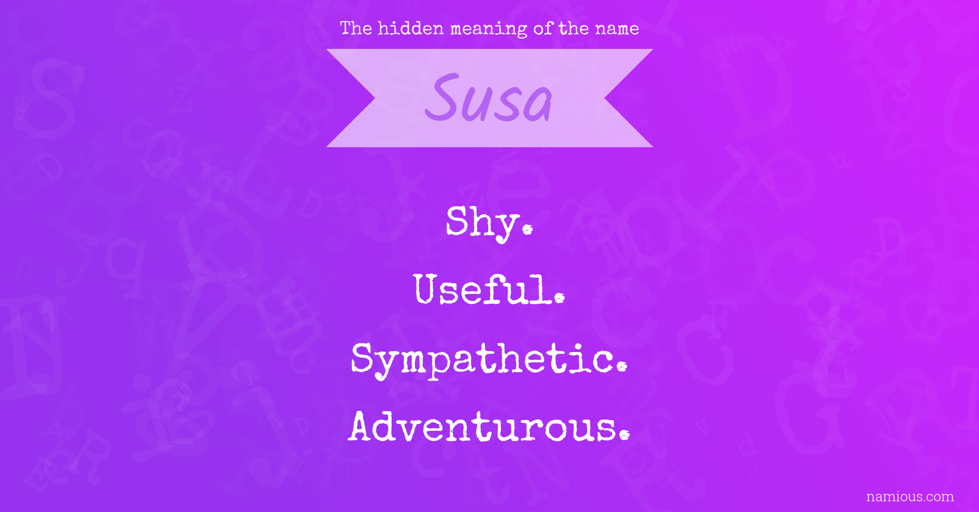 The hidden meaning of the name Susa