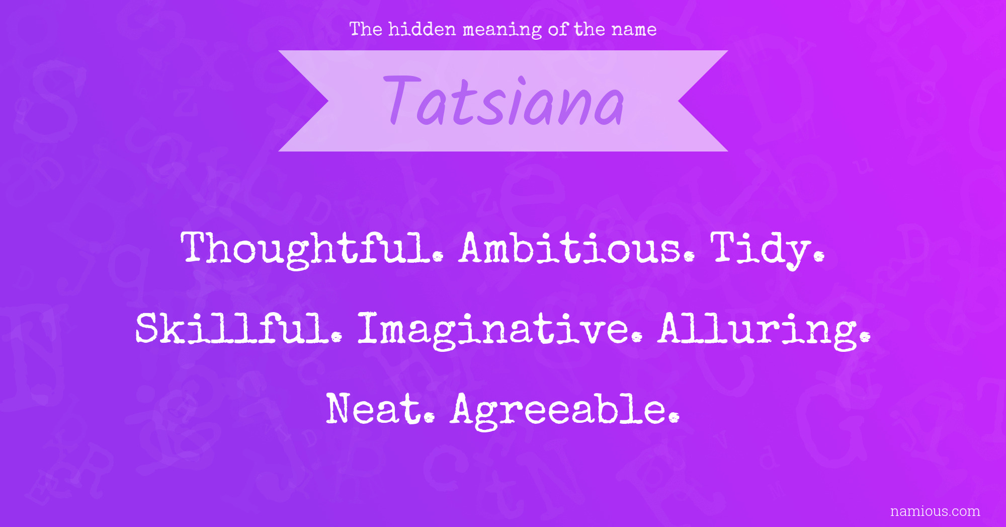 The hidden meaning of the name Tatsiana