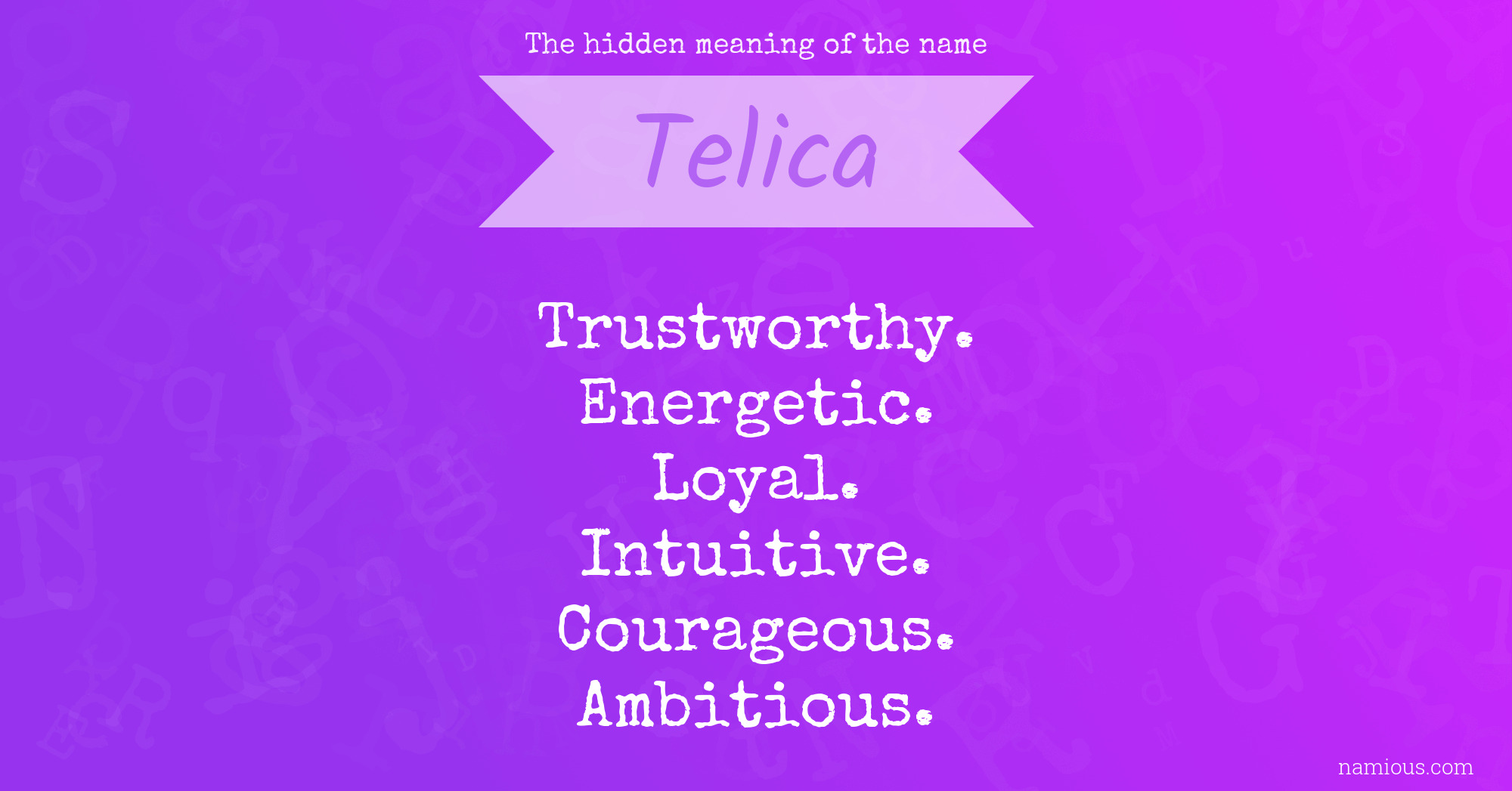 The hidden meaning of the name Telica