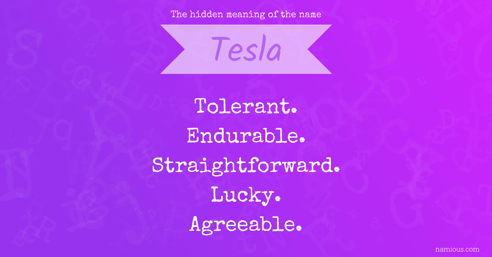 The hidden meaning of the name Tesla