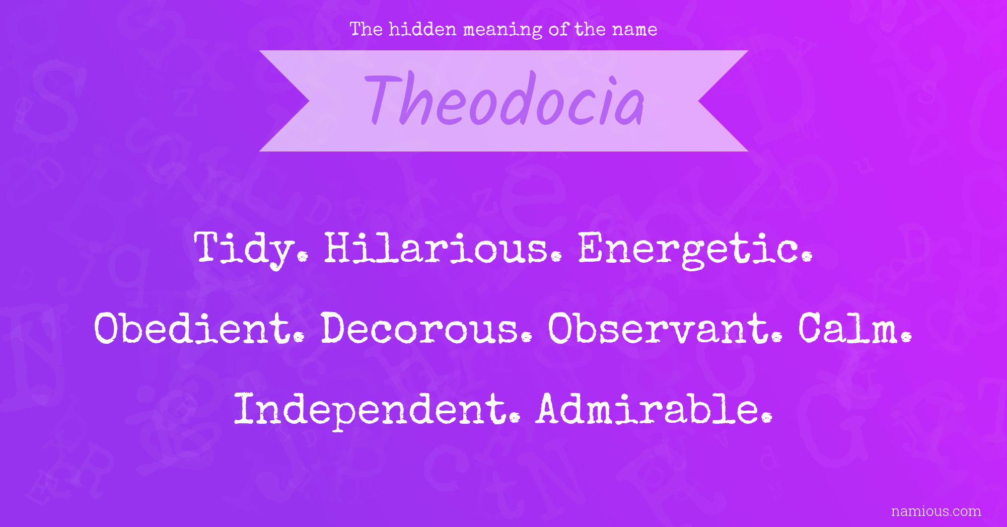 The hidden meaning of the name Theodocia