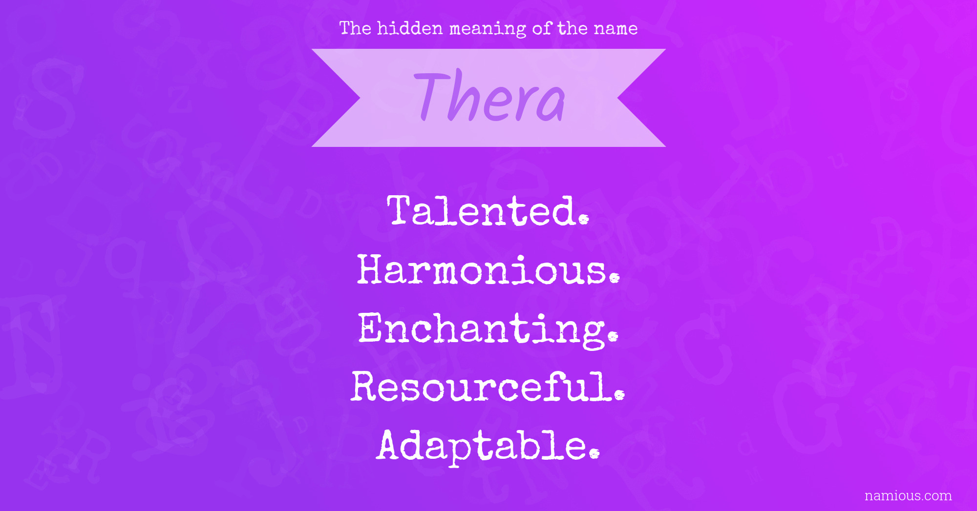 The hidden meaning of the name Thera