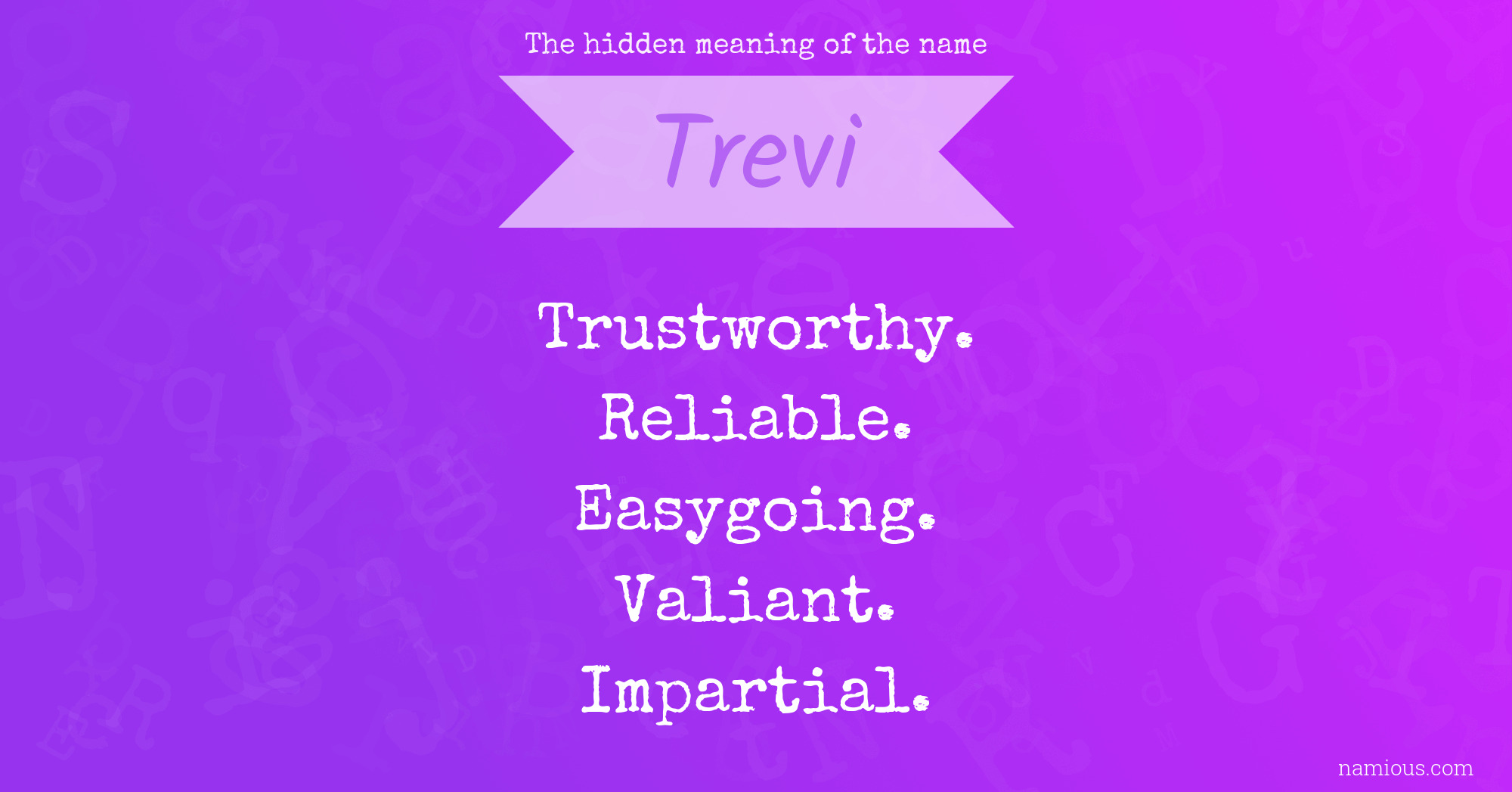 The hidden meaning of the name Trevi