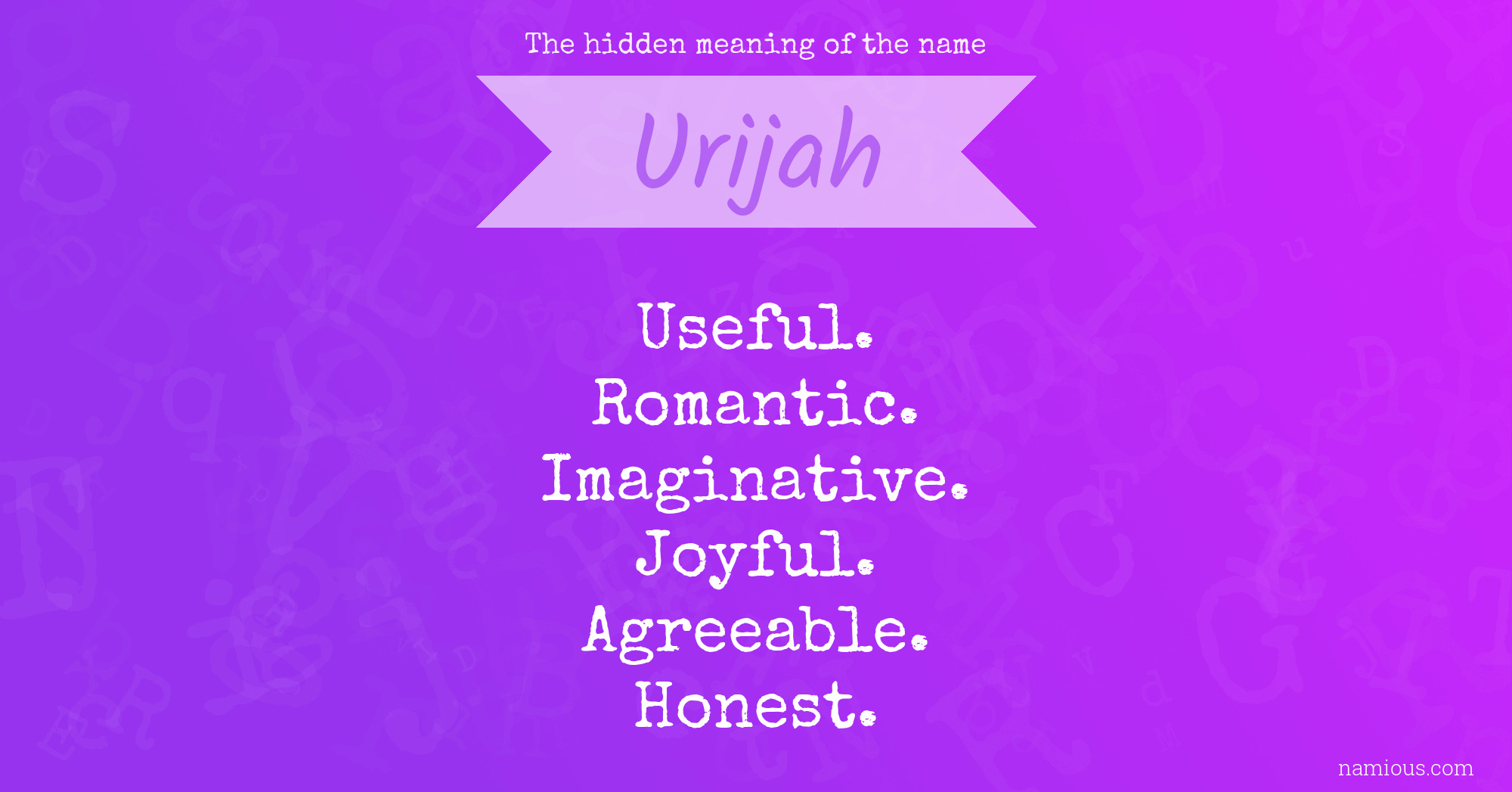 The hidden meaning of the name Urijah