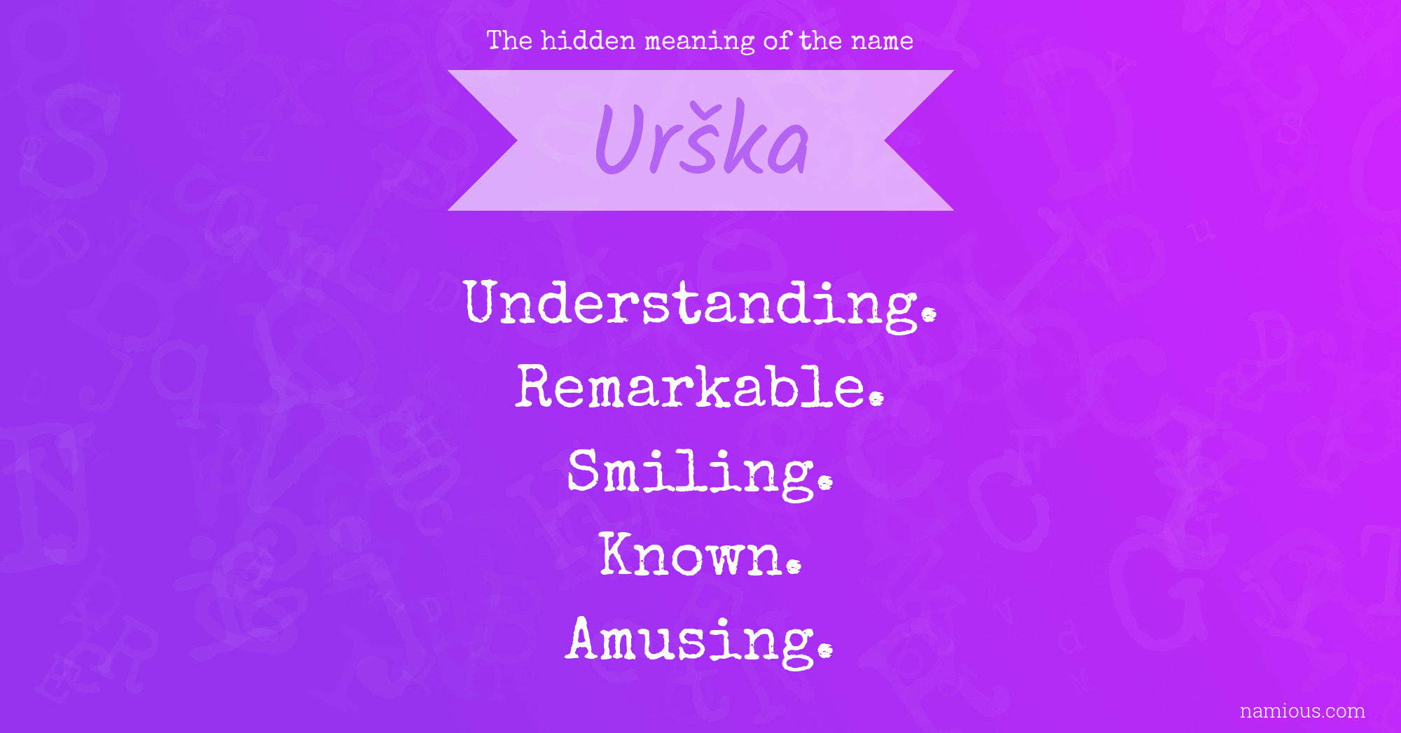 The hidden meaning of the name Urška