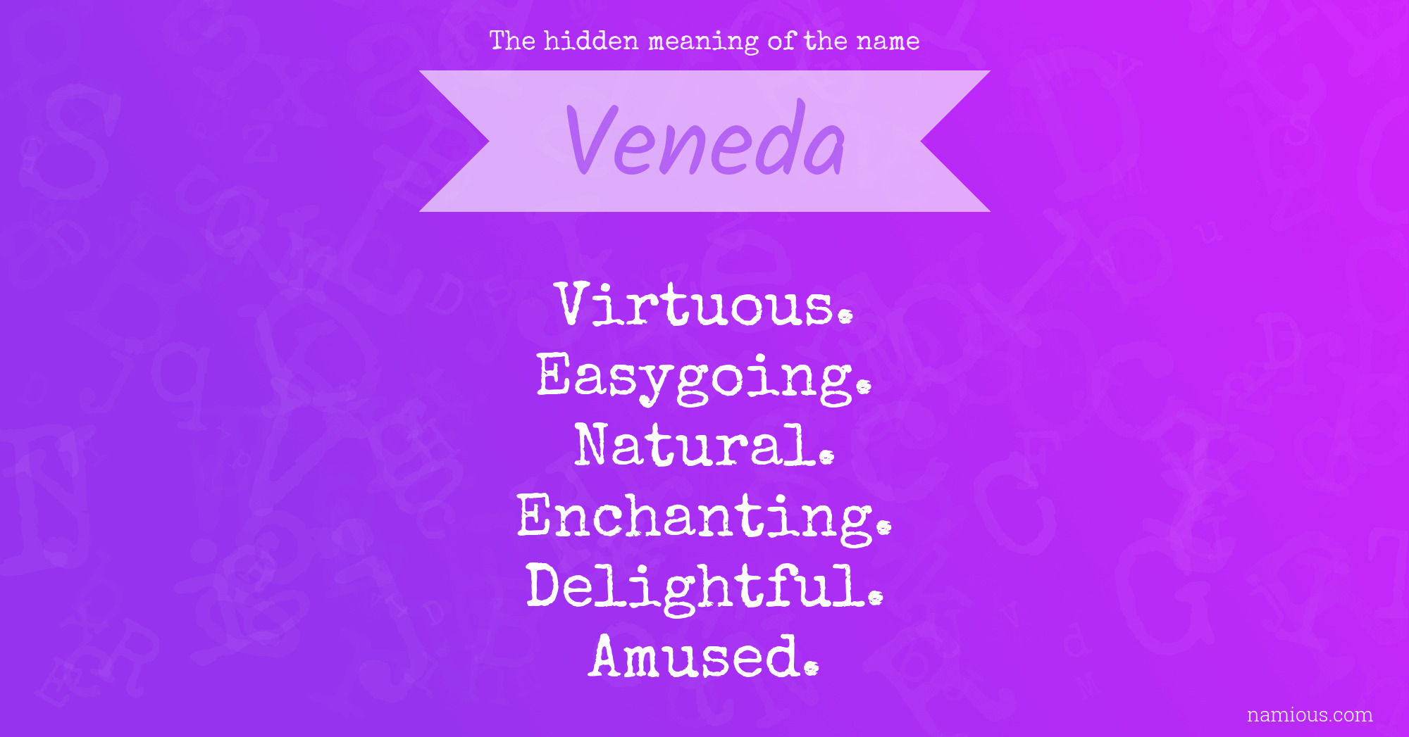 The hidden meaning of the name Veneda