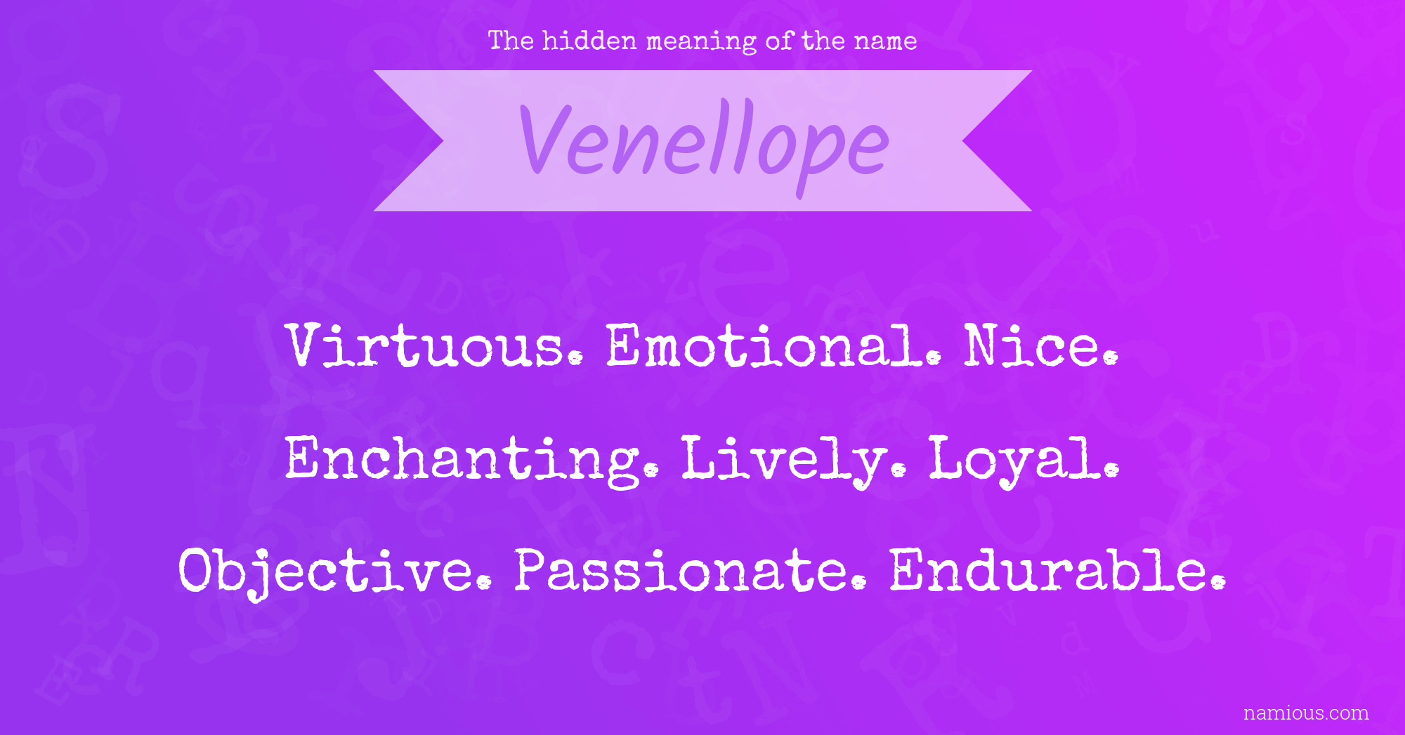 The hidden meaning of the name Venellope