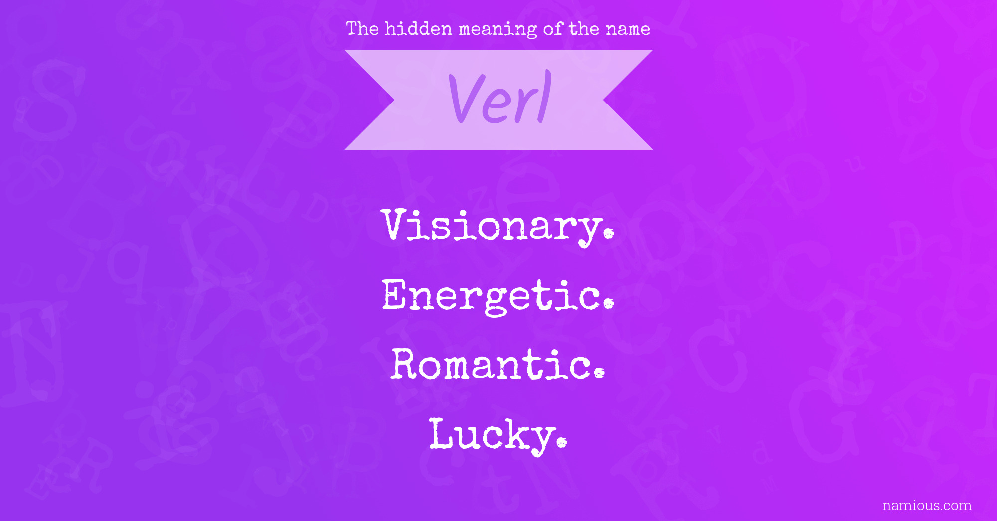 The hidden meaning of the name Verl