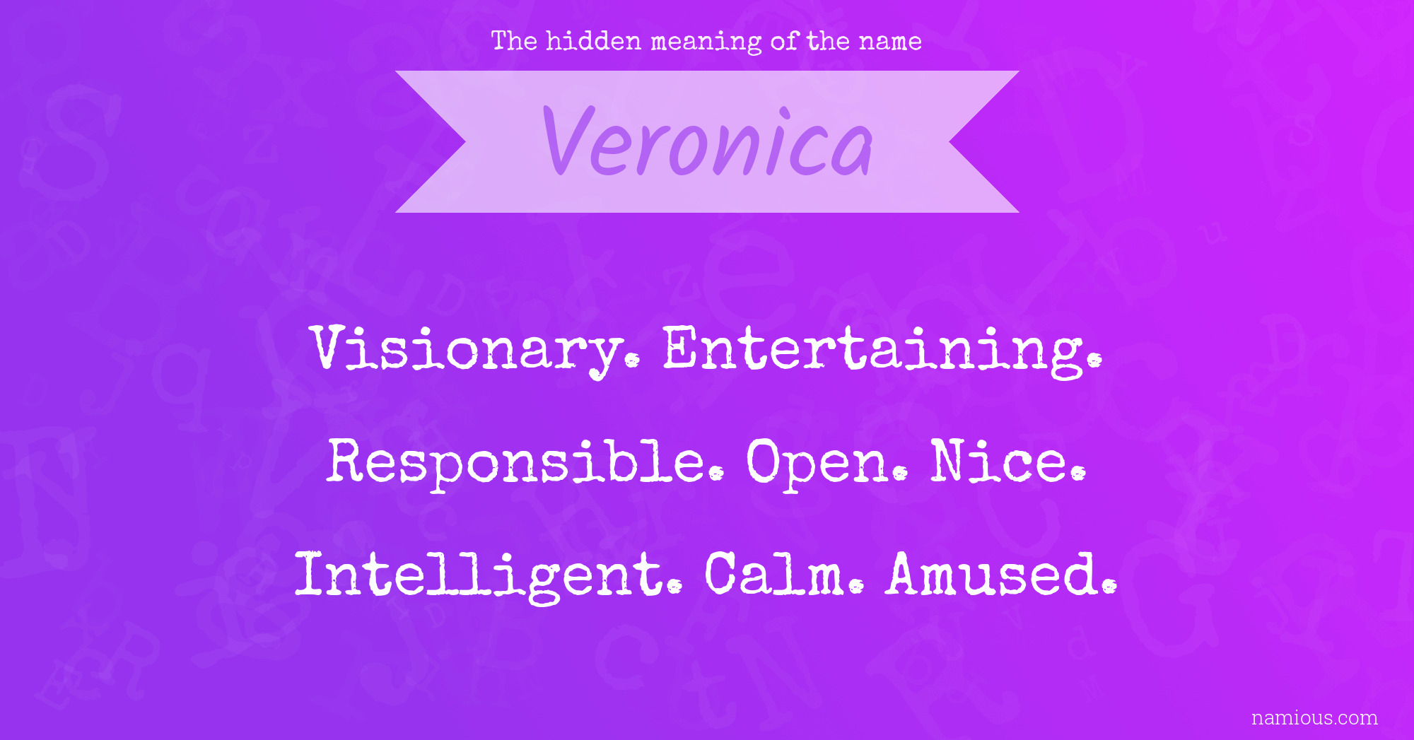 The hidden meaning of the name Veronica