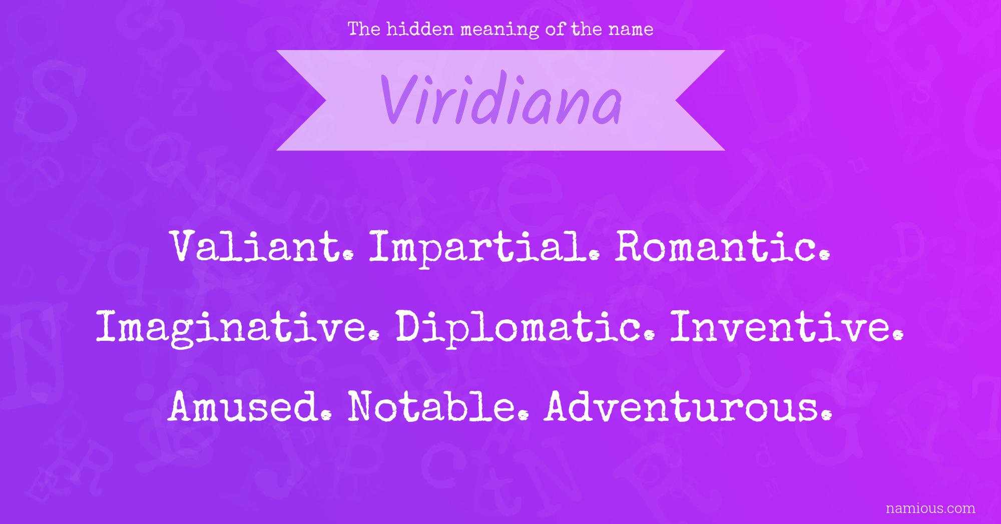 The hidden meaning of the name Viridiana