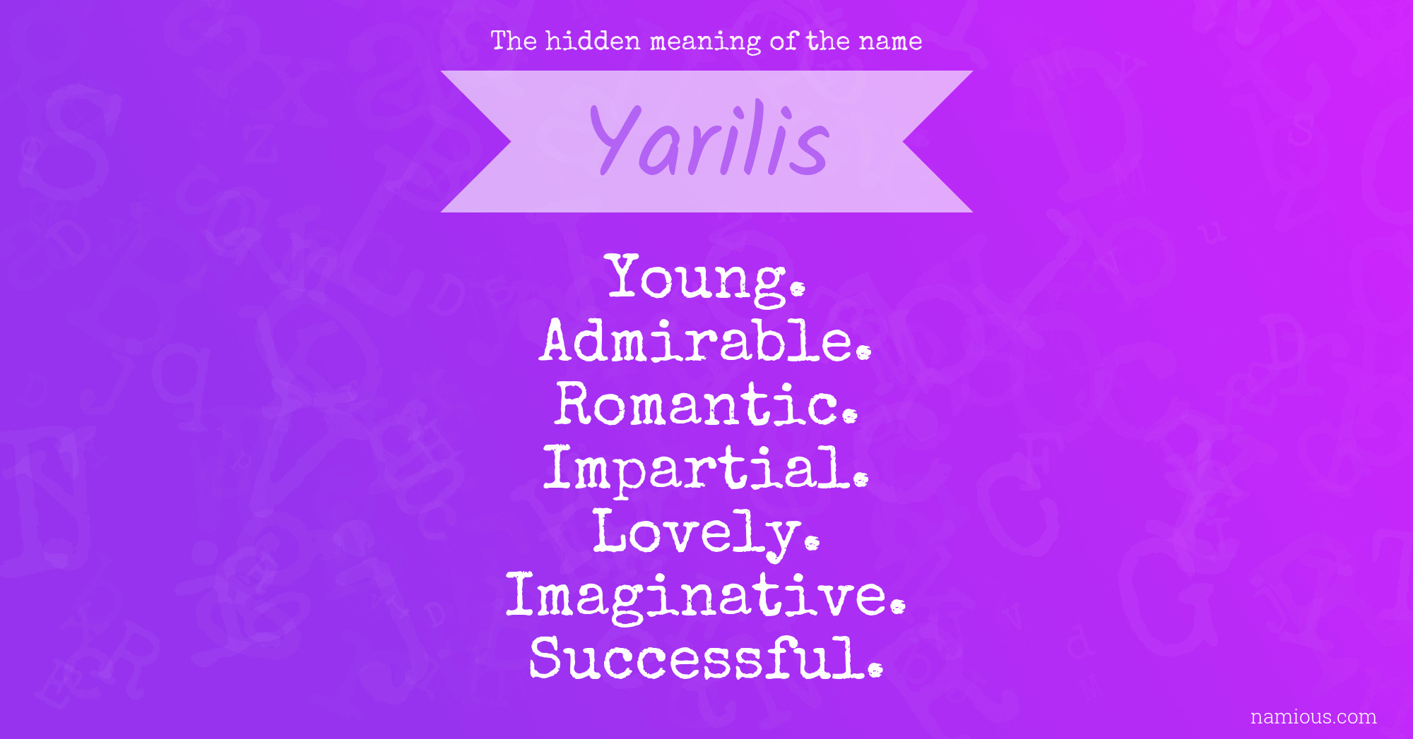 The hidden meaning of the name Yarilis